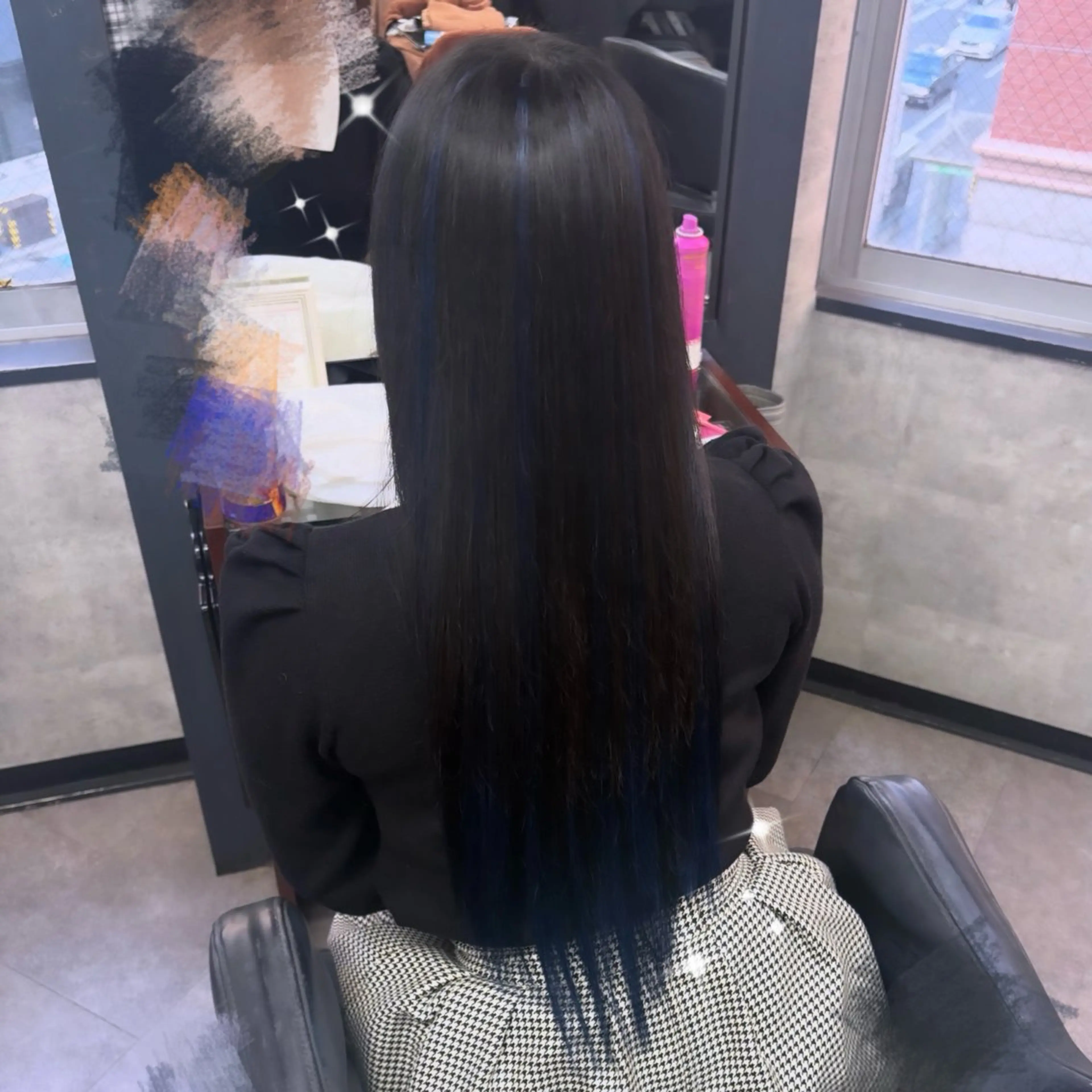 ロング エクステ OZ梅田♡ ゆはなブリーチのヘアスタイル