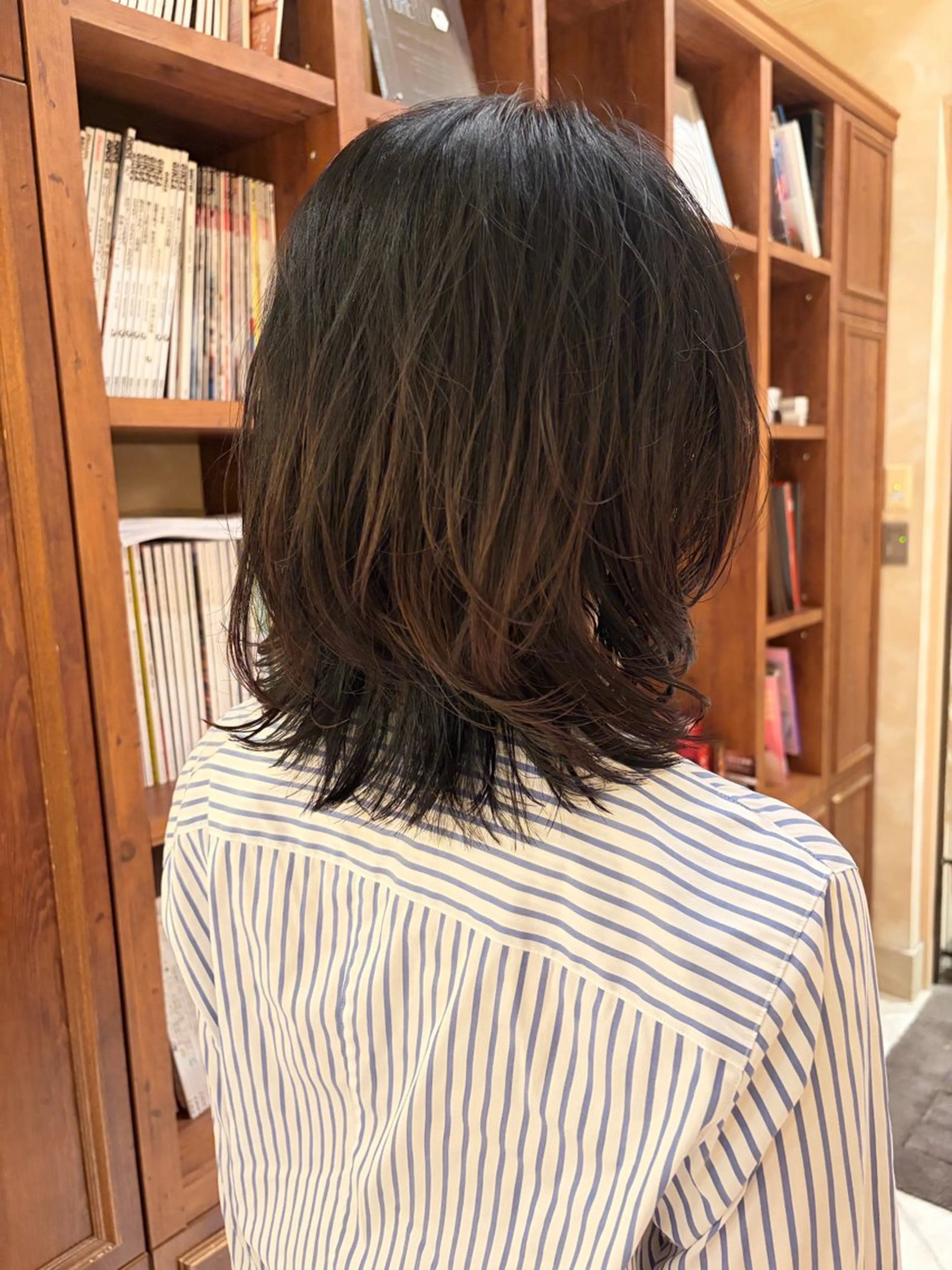ミディアム ミディアムパーマ レイヤーカット パーマ 銀座/似合わせパーマ /平野枝莉のヘアスタイル