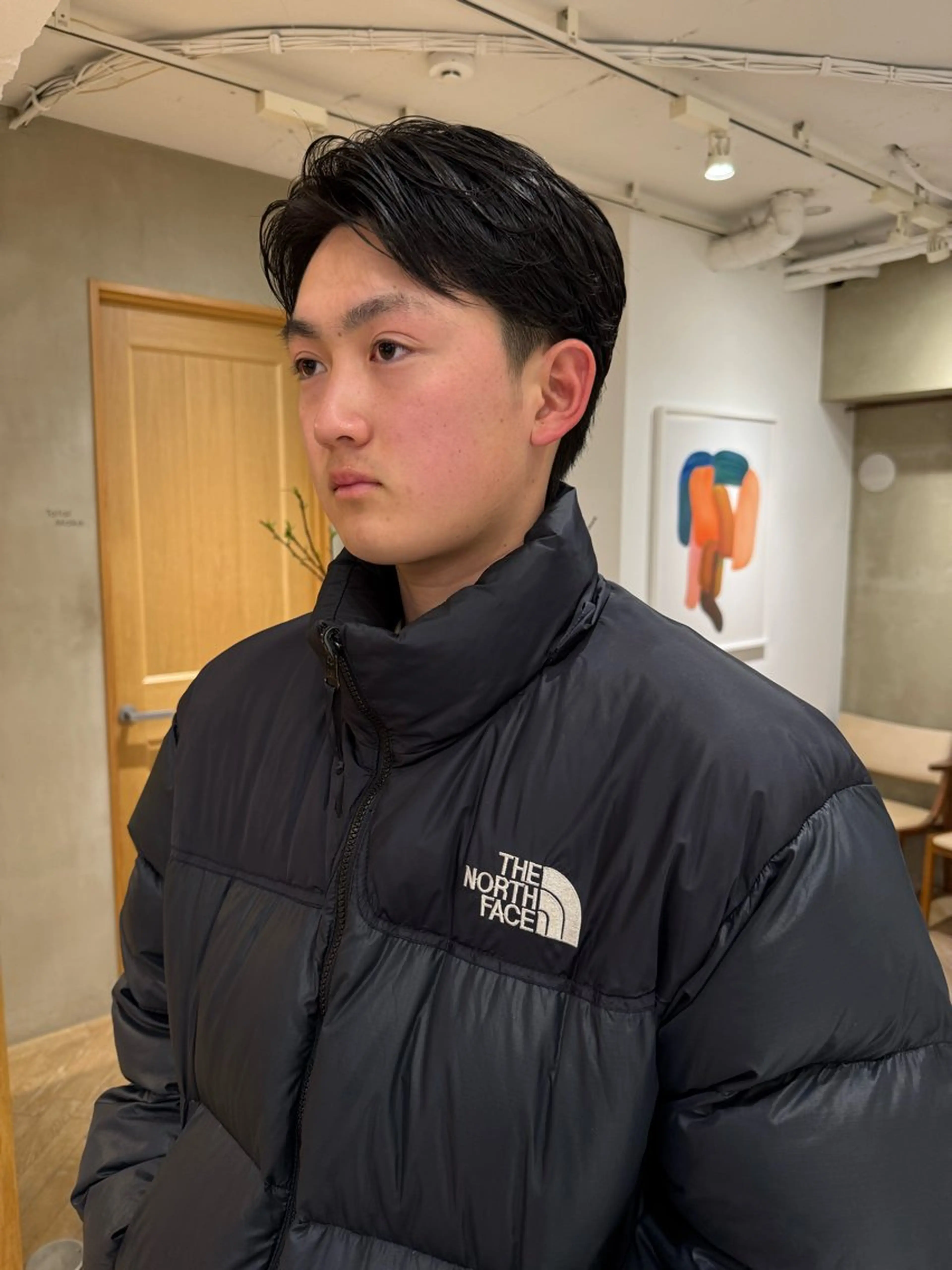 ミディアム カット センターパート 田形清流のヘアスタイル