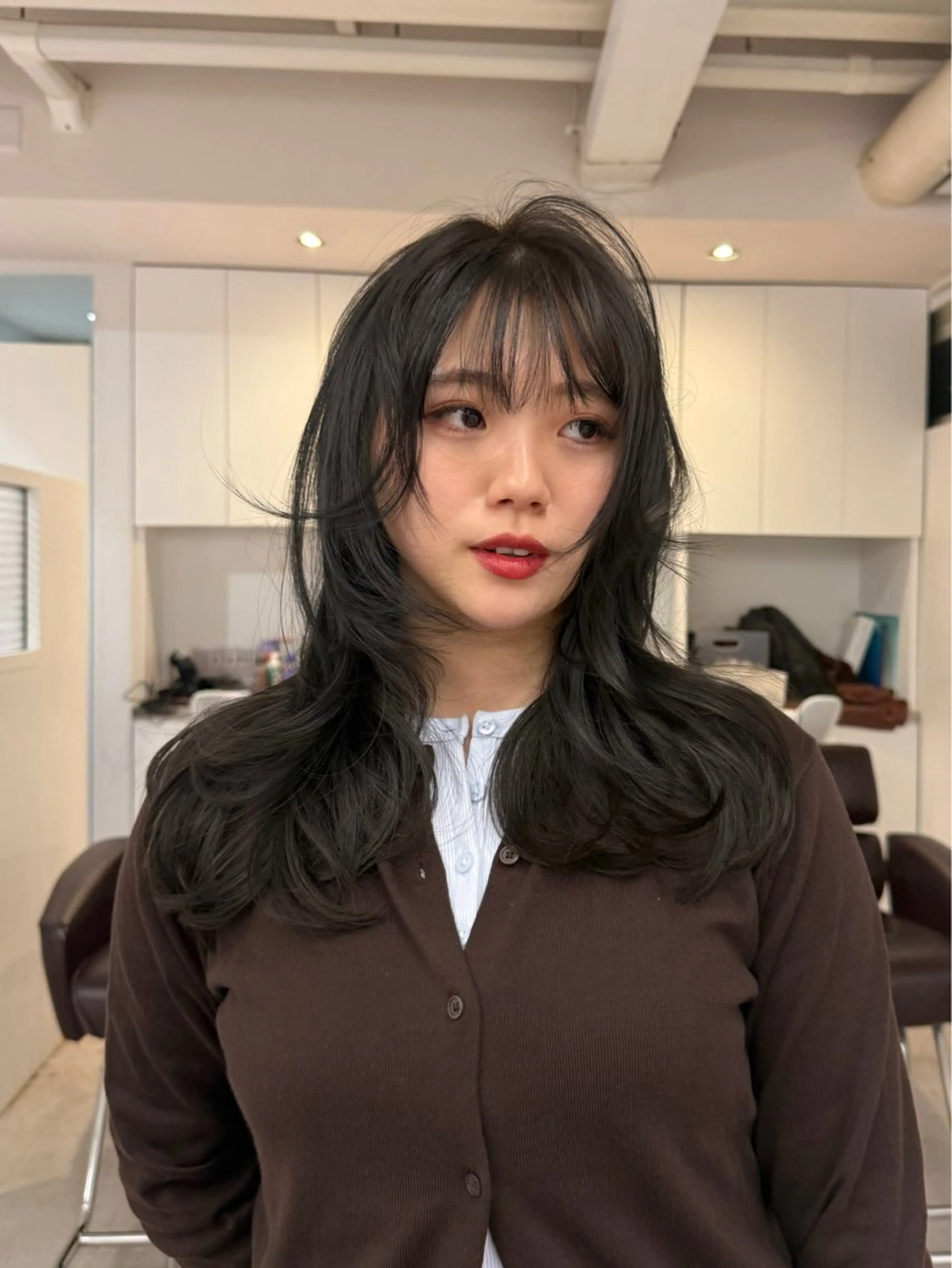 セミロング カラー ヘアアレンジ ヘアカラー トリートメント 🦠デザインカラー/ 魚瀬あおい🦠のヘアスタイル