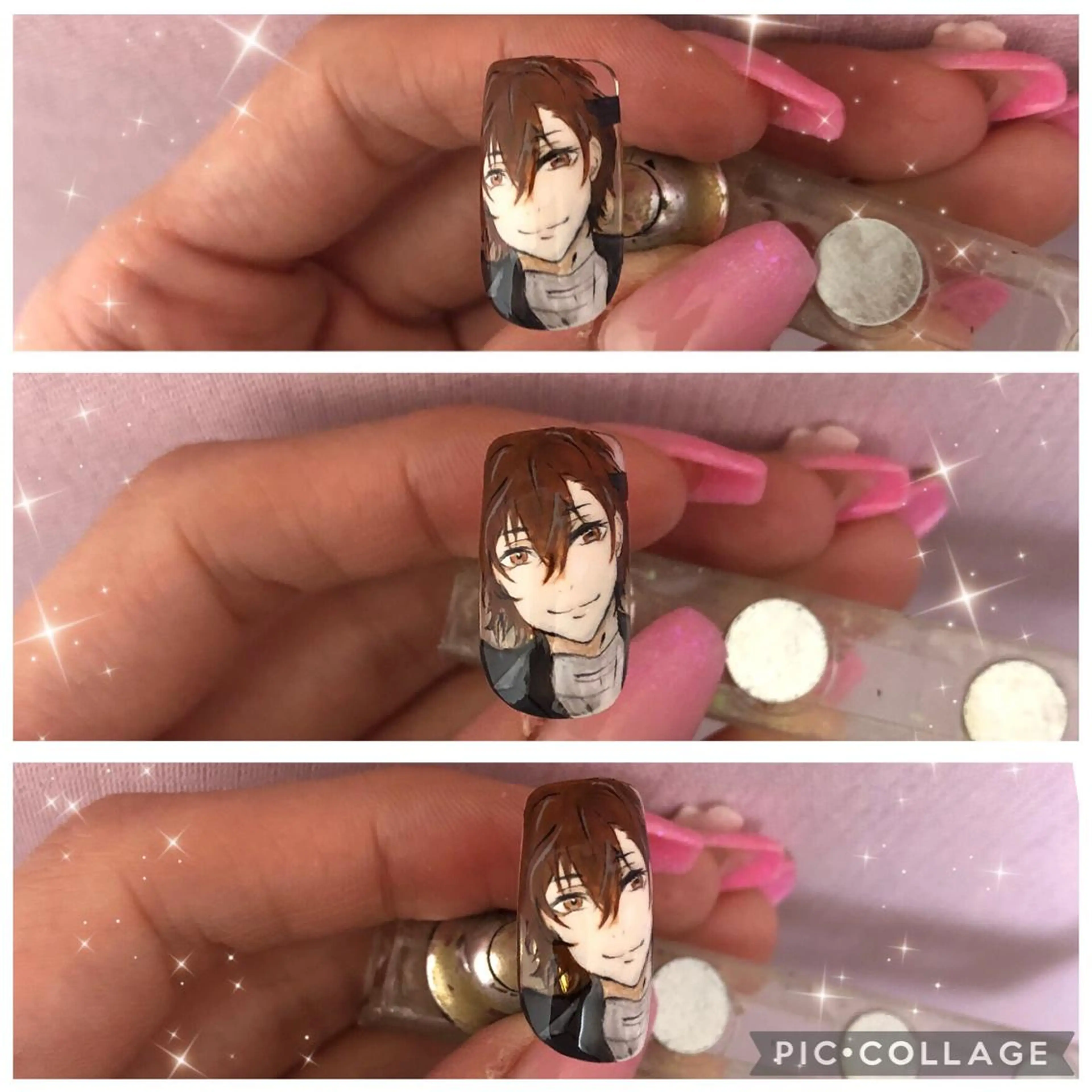 他店様ネイルに痛ネイル追加♥1本の写真