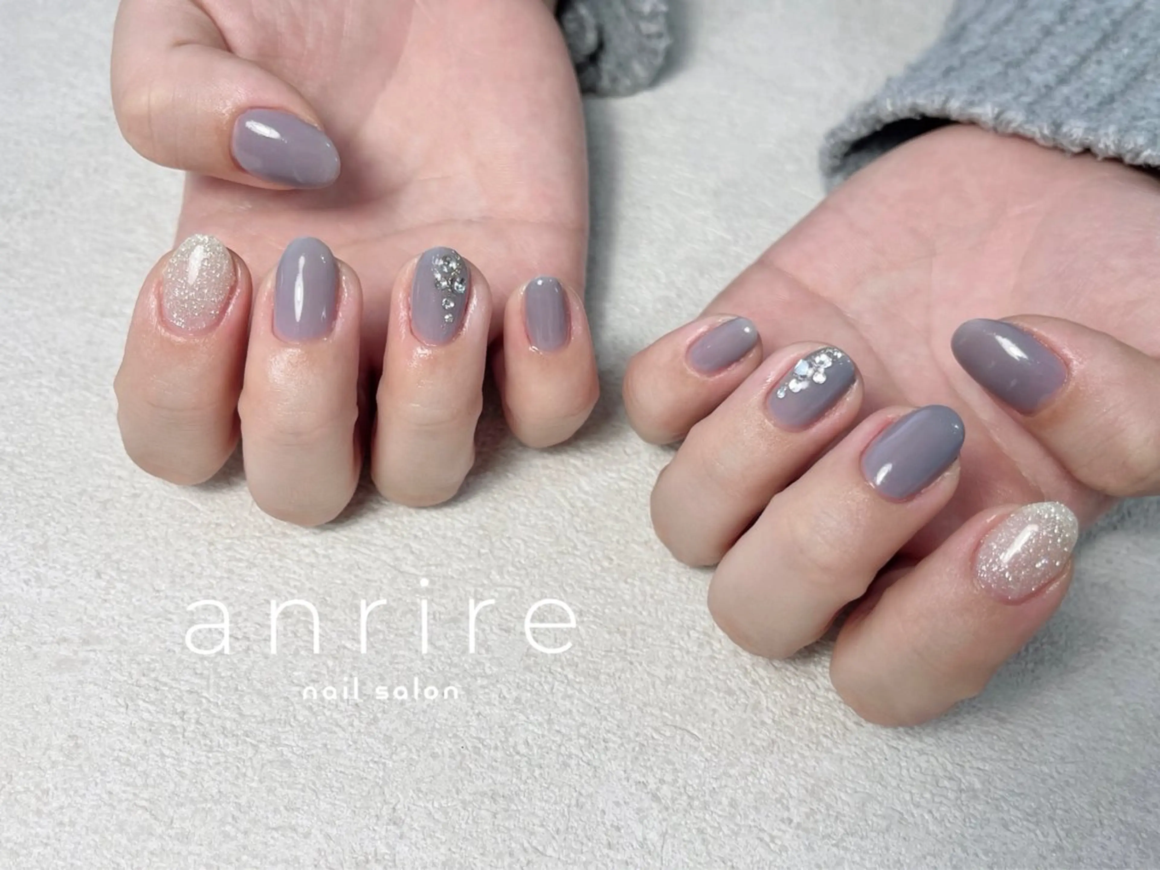 ネイル フラッシュネイル ジェルネイル キラキラネイル ラメ(グリッター) パラジェル ハンドネイル nailsalon anrireのネイルデザイン