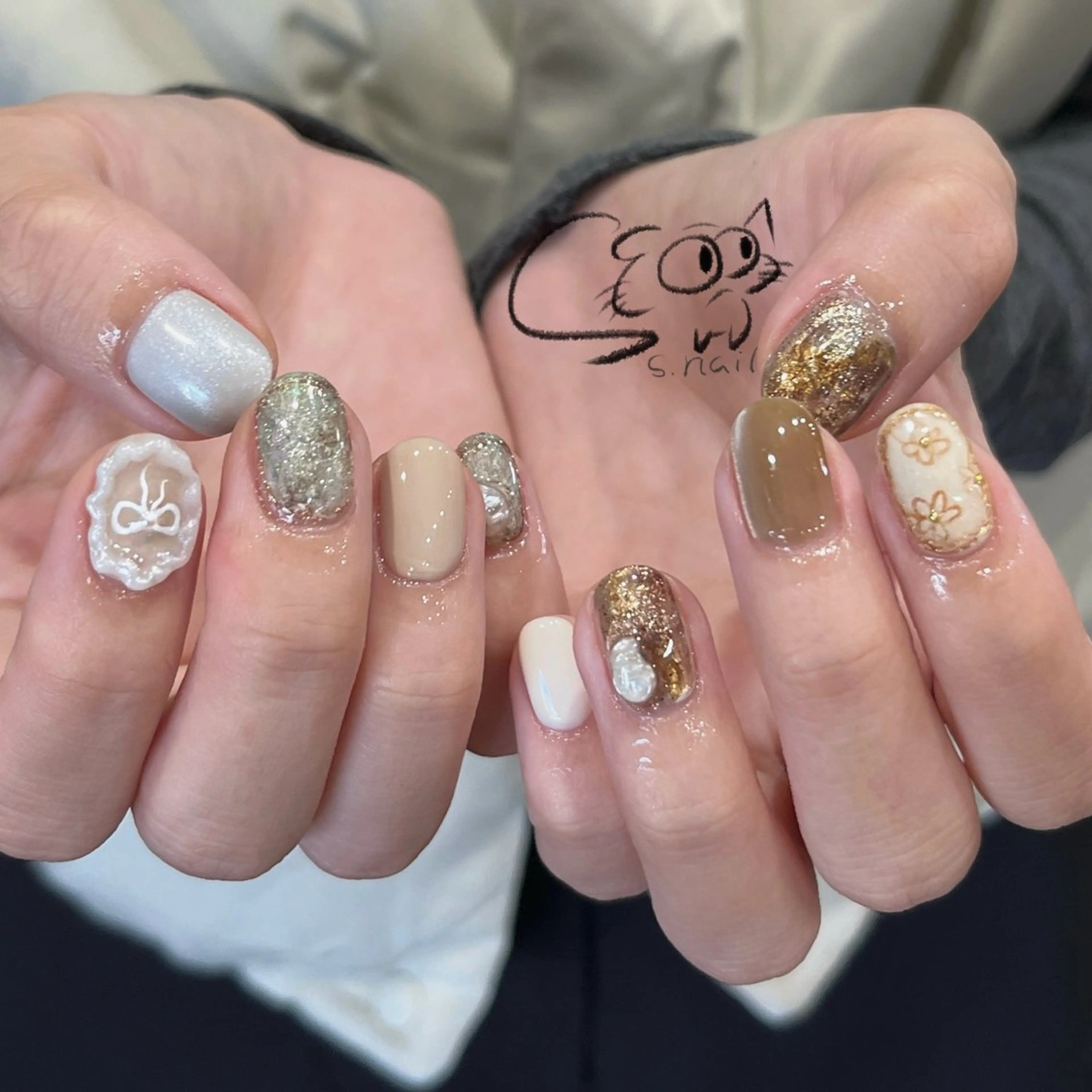 ネイル チークネイル フレンチネイル グラデーション マグネットネイル ワンカラーネイル S.nail _のネイルデザイン