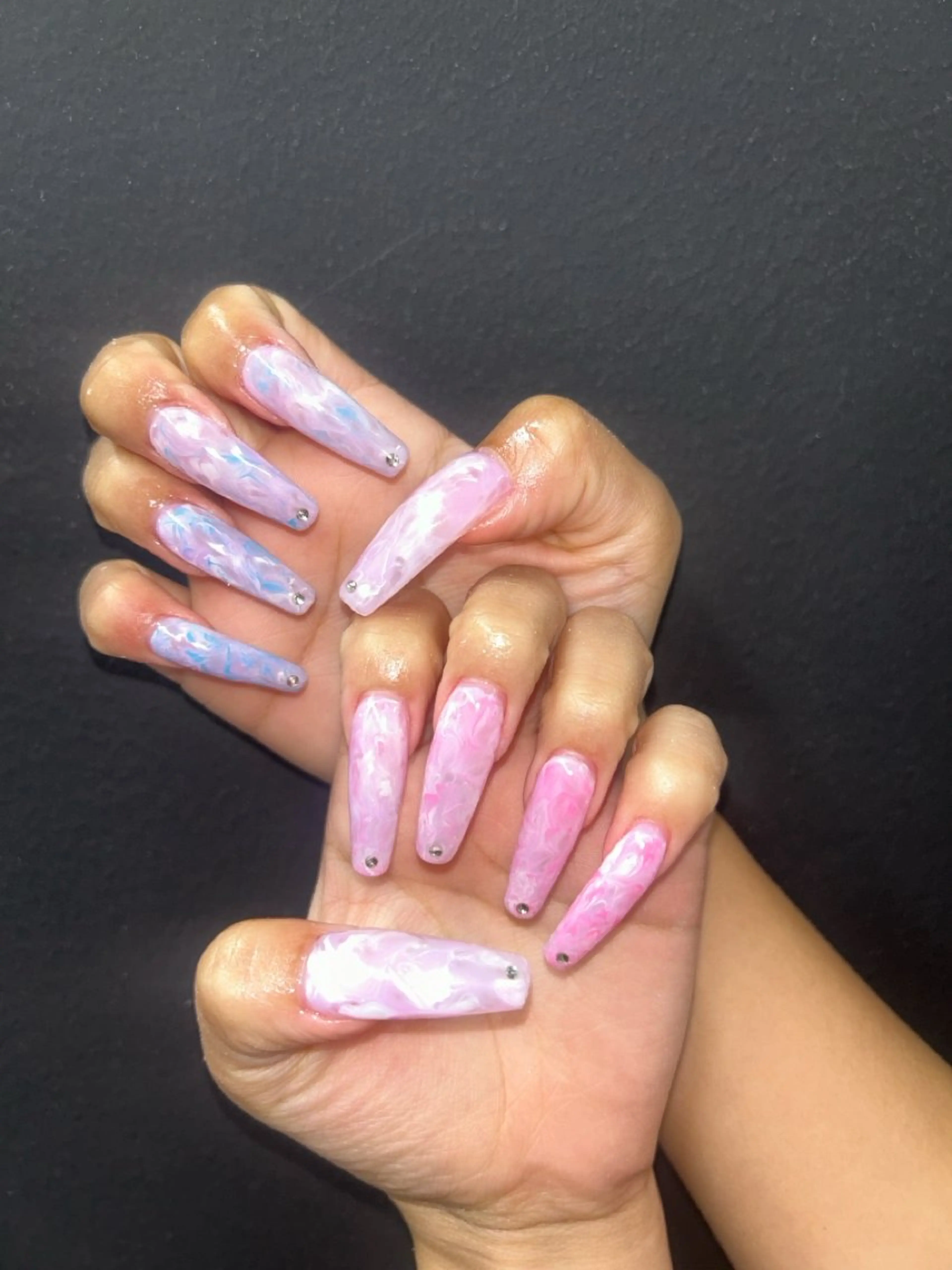 ネイル フレンチネイル グラデーション 大理石ネイル(マーブル) ワンカラーネイル ハンドネイル Naru Kelinailのネイルデザイン