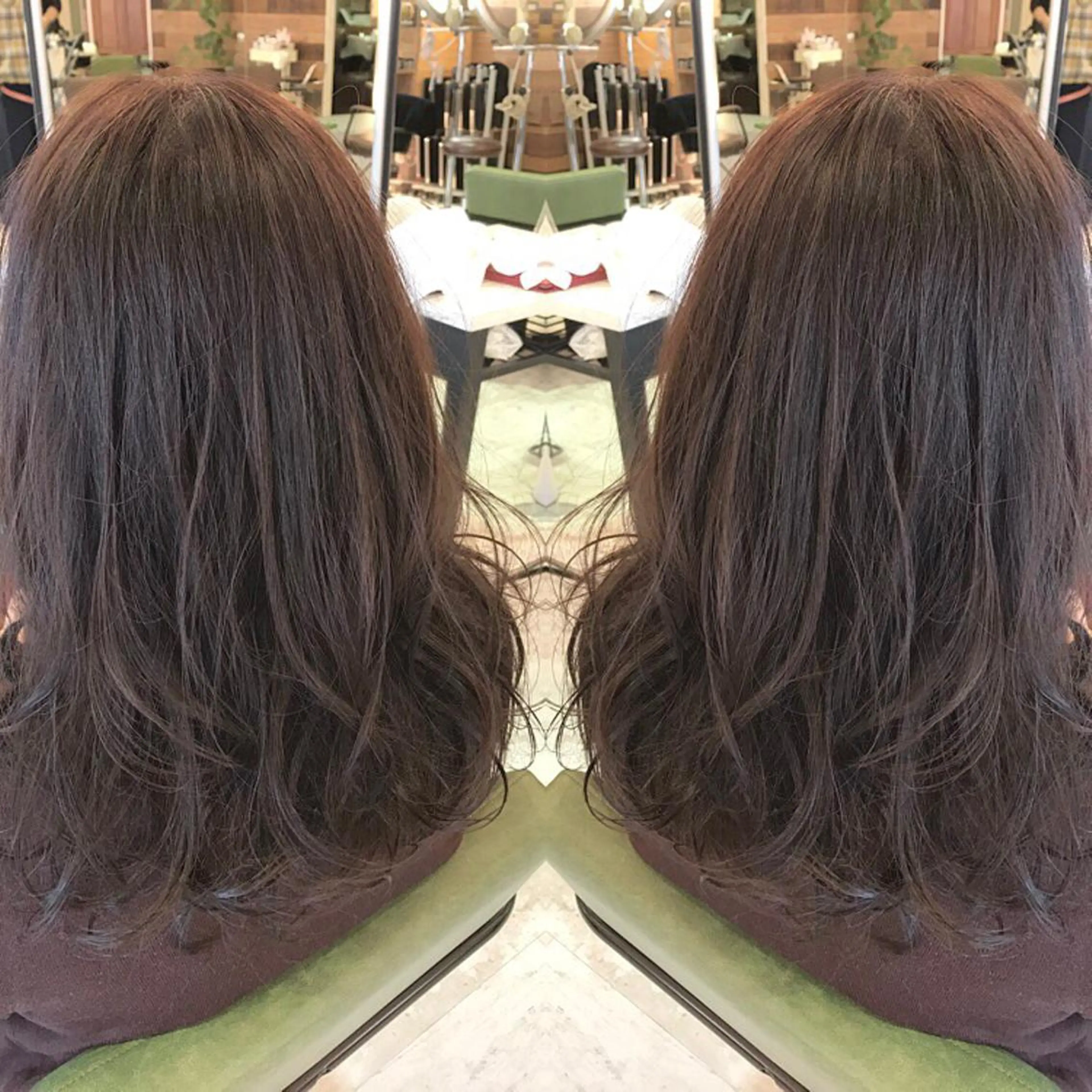 セミロング カラー アッシュ イルミナカラー ラベンダーカラー ラベンダーアッシュ 青木 茂樹⭐️ 透明感カラーのヘアスタイル