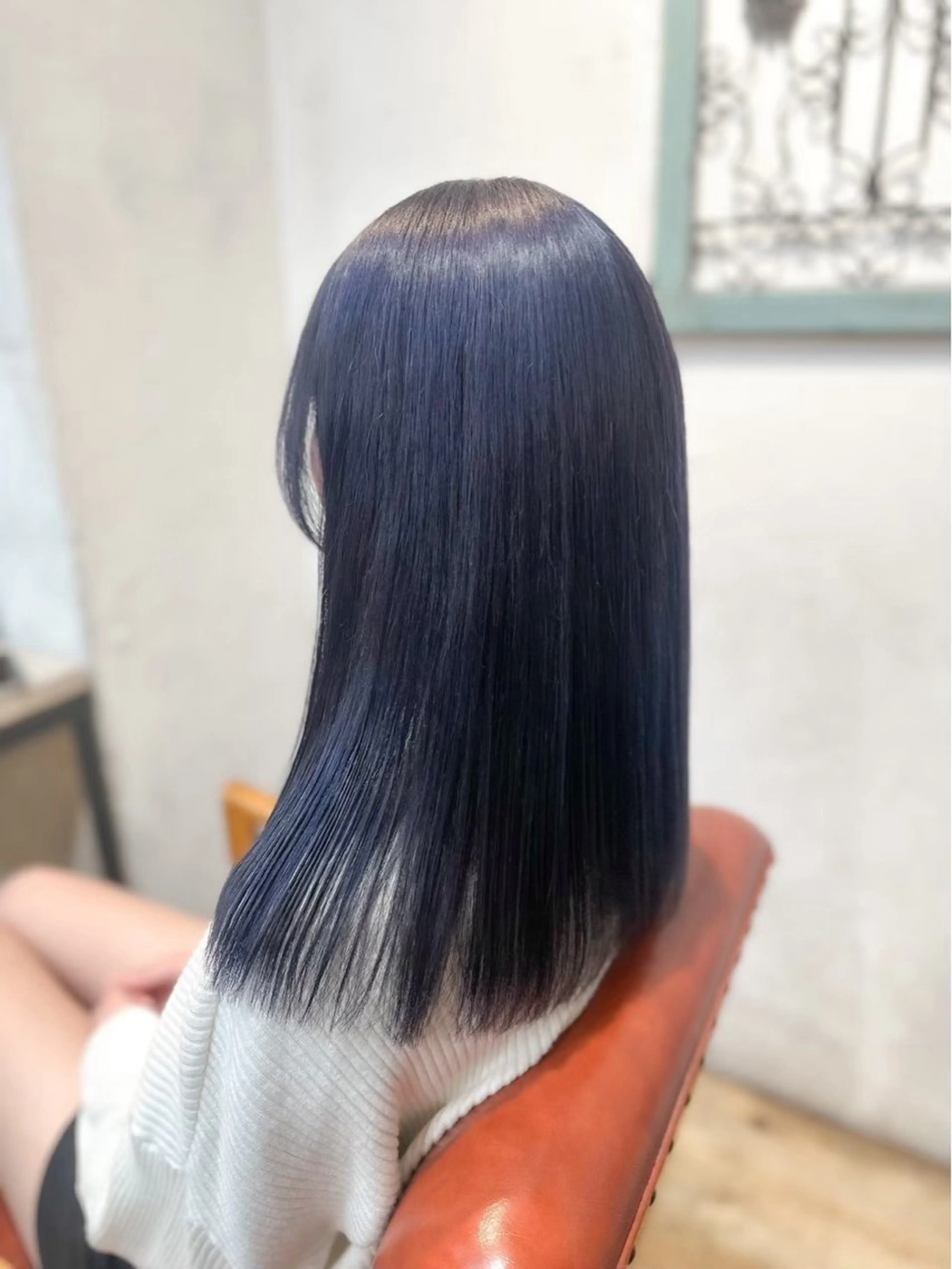 ミディアム カラー ブルーカラー カット ヘアカラー トリートメント 🌈艶髪縮毛矯正🌈 岡野美典のヘアスタイル