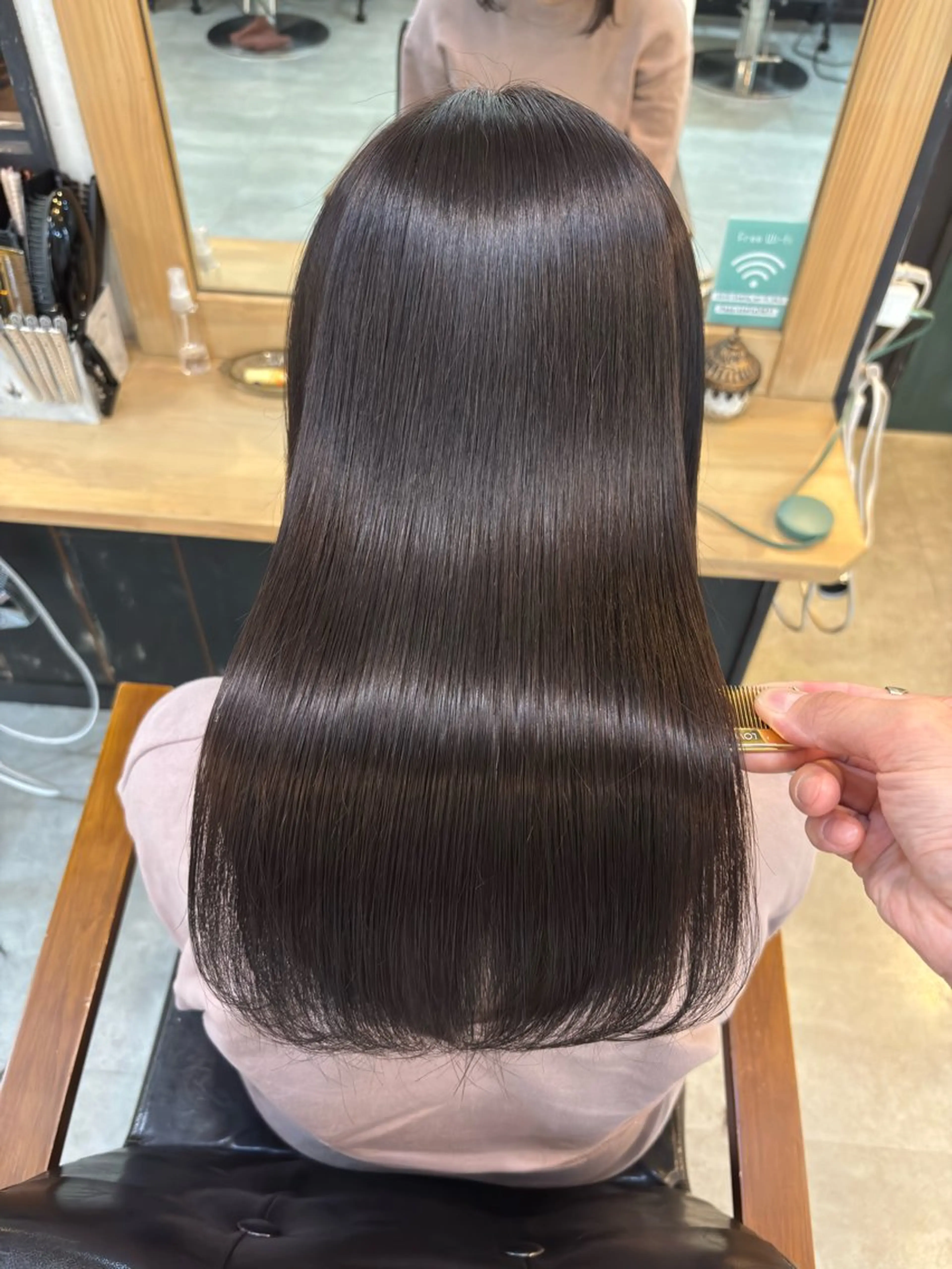 ロング 縮毛矯正 トリートメント ヘッドスパ ヘアセット 美髪矯正 🌈髪質改善 山下のヘアスタイル