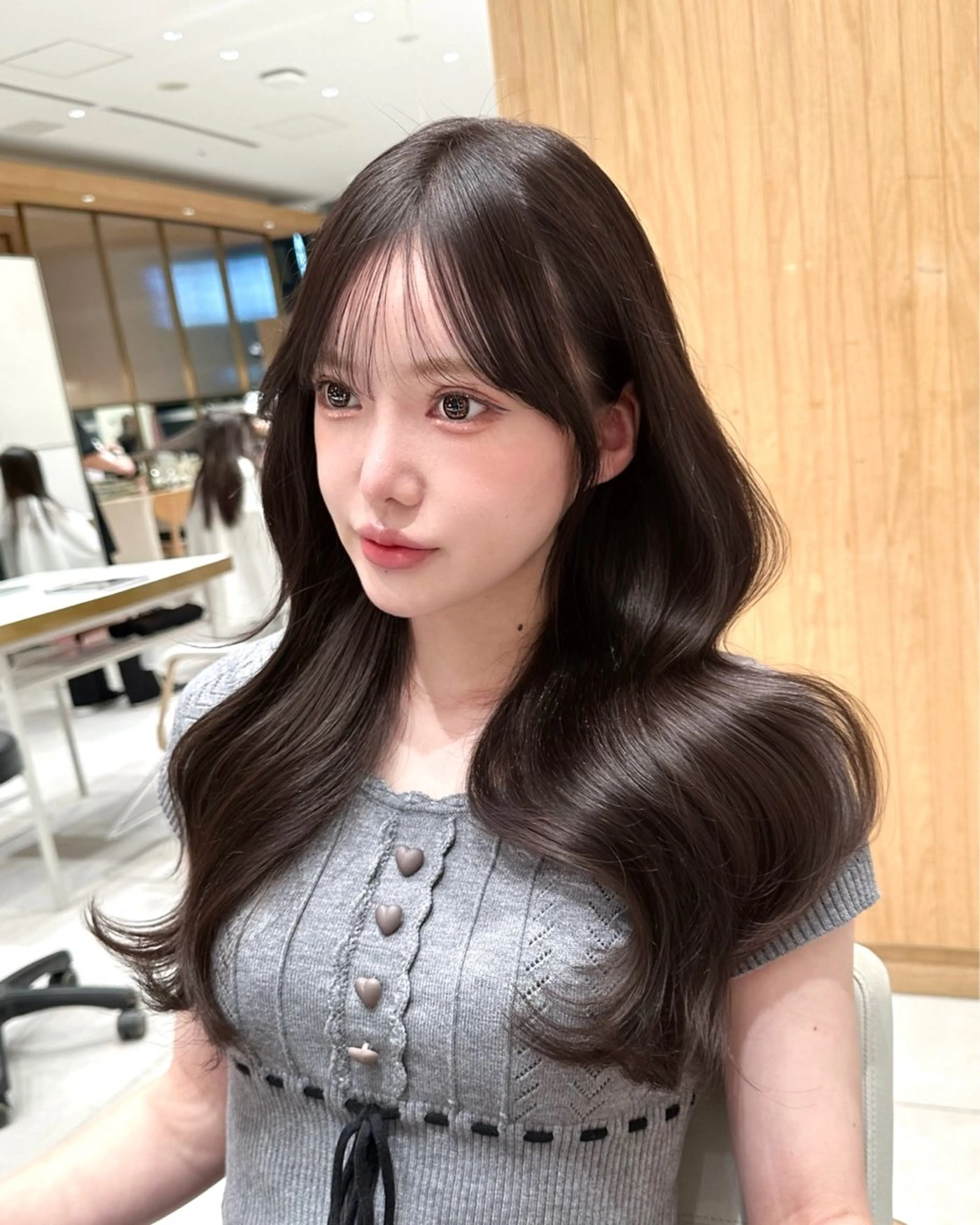 ミディアム カラー カット ヘアカラー トリートメント 🇰🇷韓国風くびれ ヘア🇰🇷中村優大のヘアスタイル