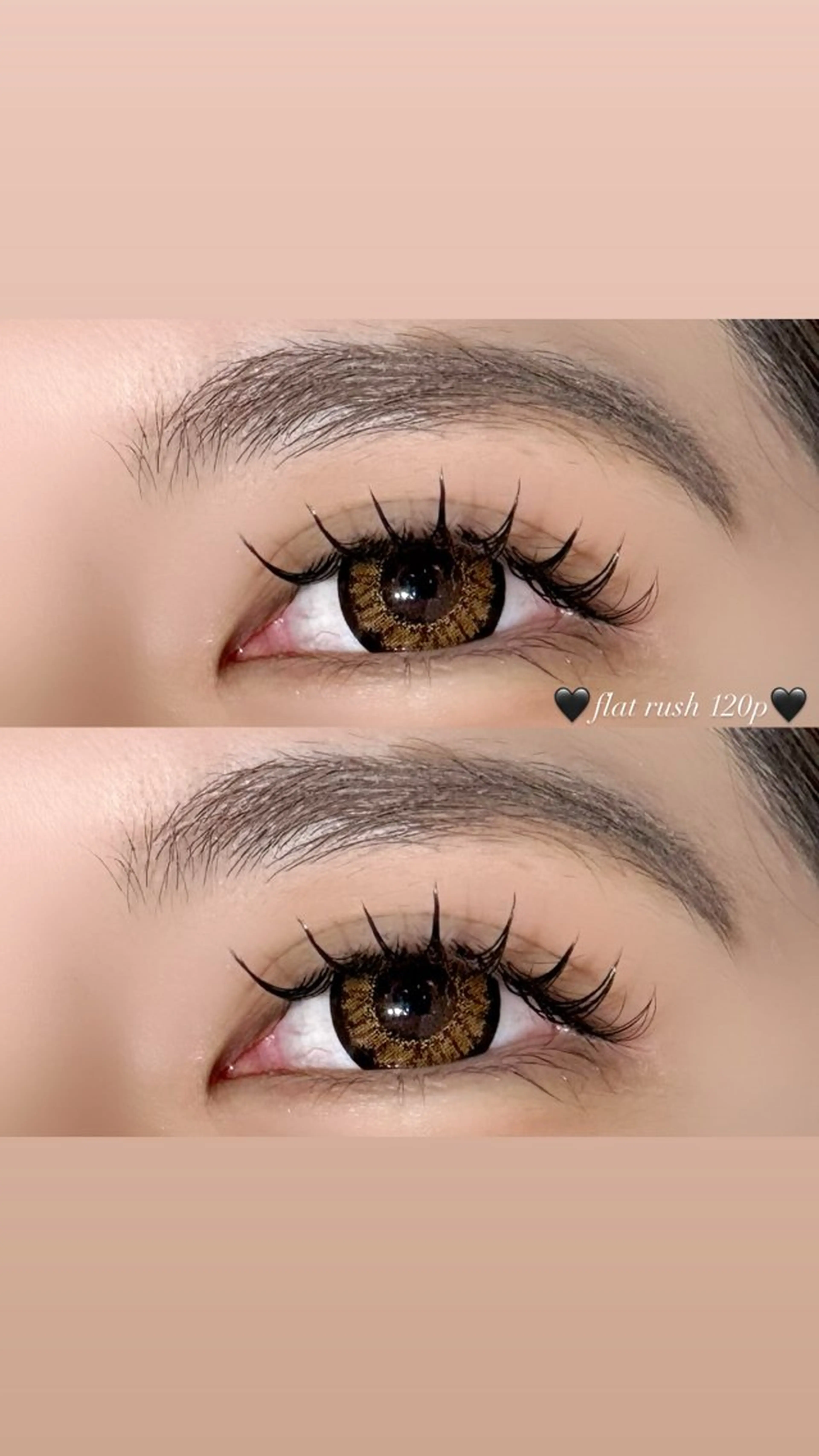 マツエク・マツパ フラットラッシュ EYELA riaraのマツエク・マツパデザイン