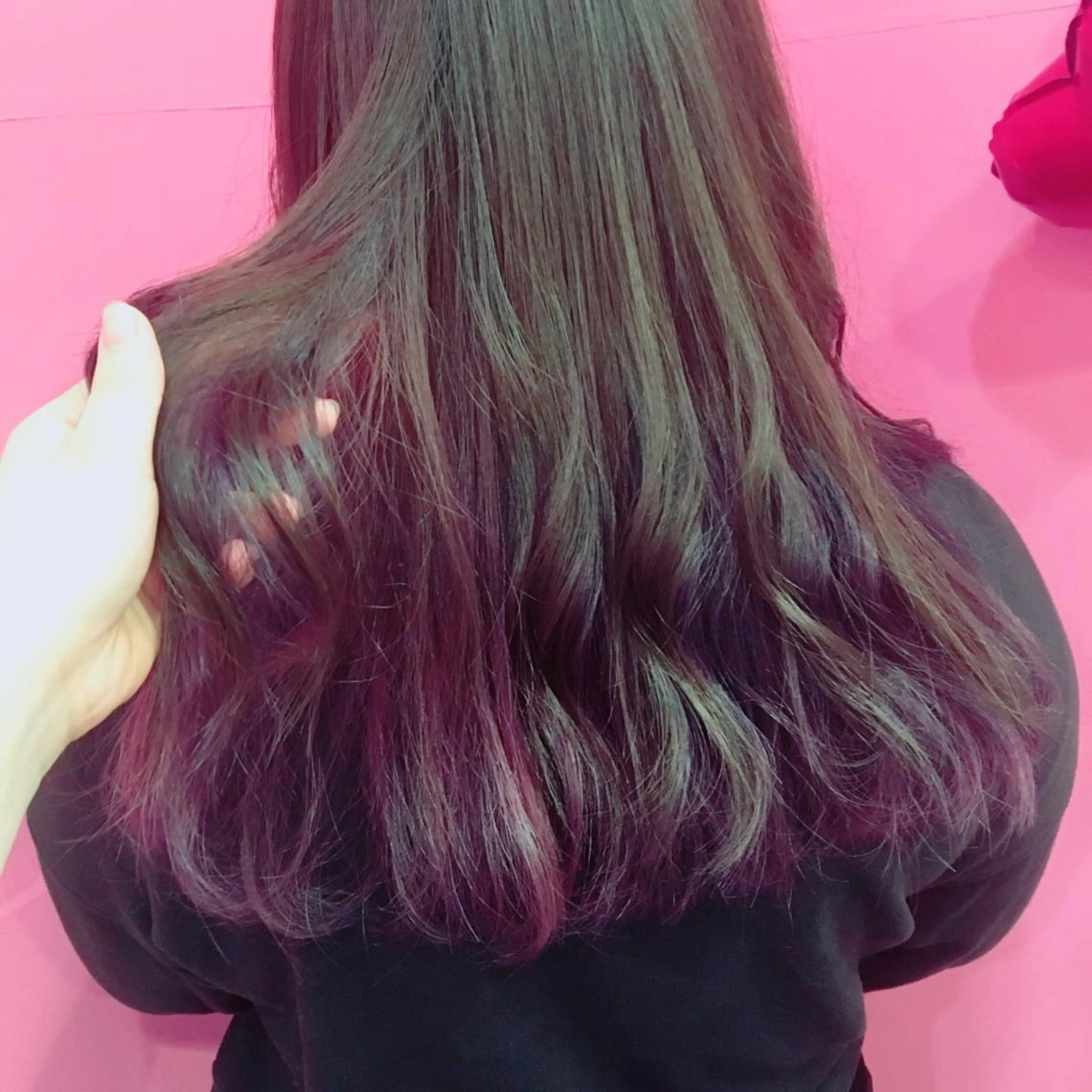 ロング カラー ブルーカラー インナーカラー LiNA🌿藤原 茉莉花のマツエク・マツパデザイン