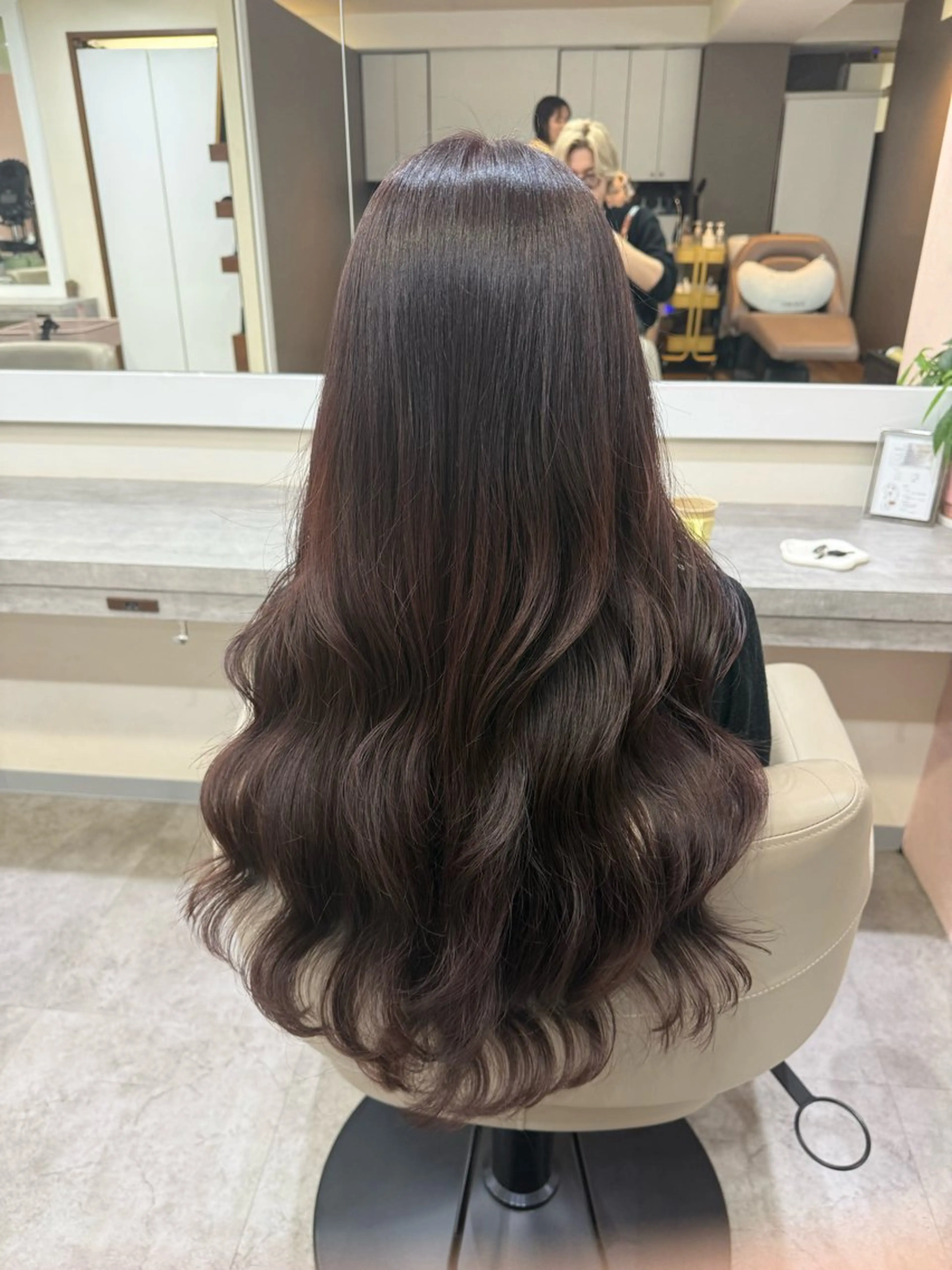 ロング カラー パーマ カット パーマ トリートメント コテ巻き/パーマ/艶 透明感/荻原凜太郎のヘアスタイル