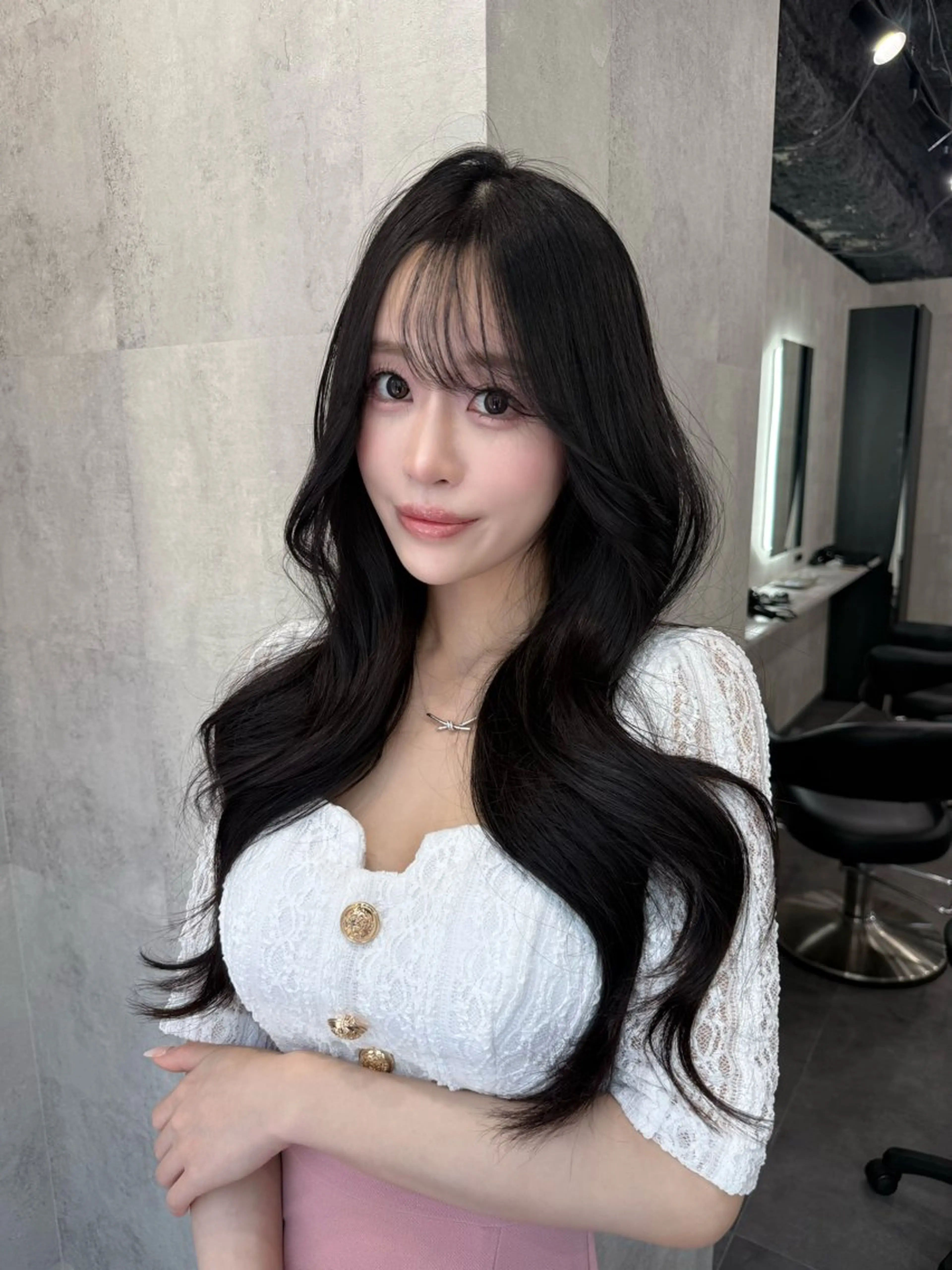 ミディアム カット ヘアカラー トリートメント 💖艶髪/韓国ヘア 💖asukaのヘアスタイル