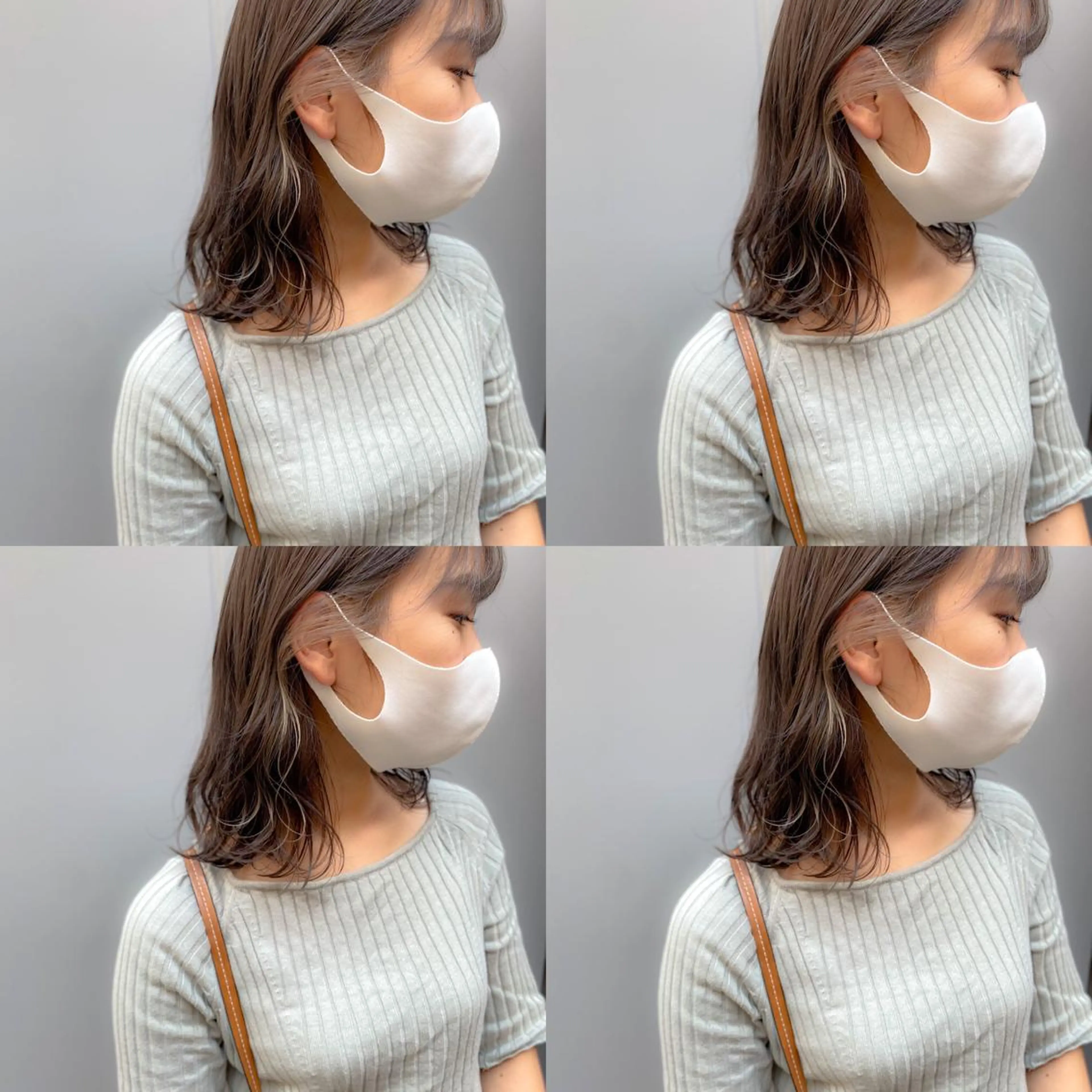 ミディアム カラー ヘアアレンジ インナーカラー ボブ 外ハネヘア 竹内啓太 ボブのヘアスタイル