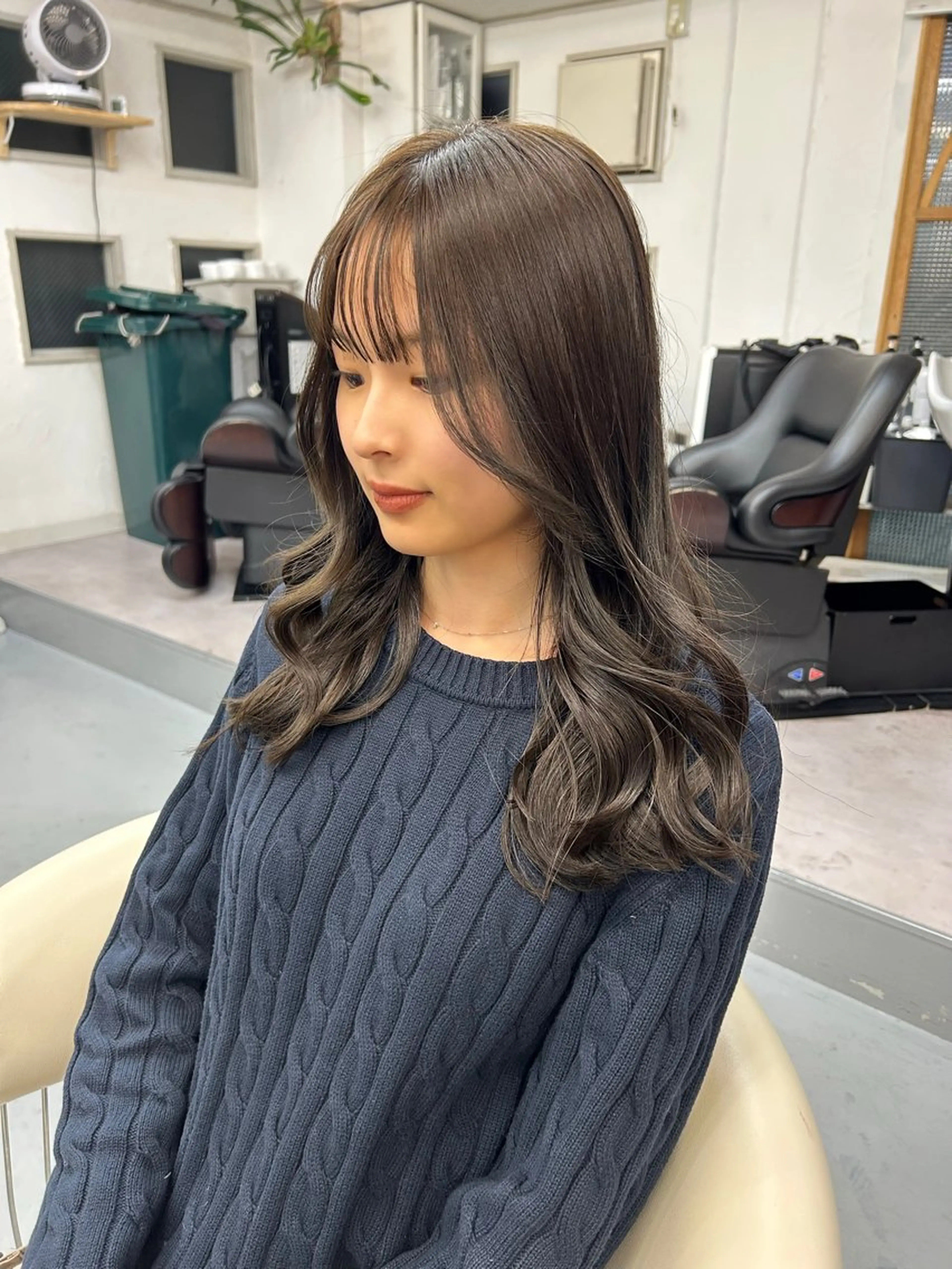 ロング カラー 透明感カラー グレージュ ヘアカラー トリートメント 💜Noa /艶髪ハイトーン💫のヘアスタイル