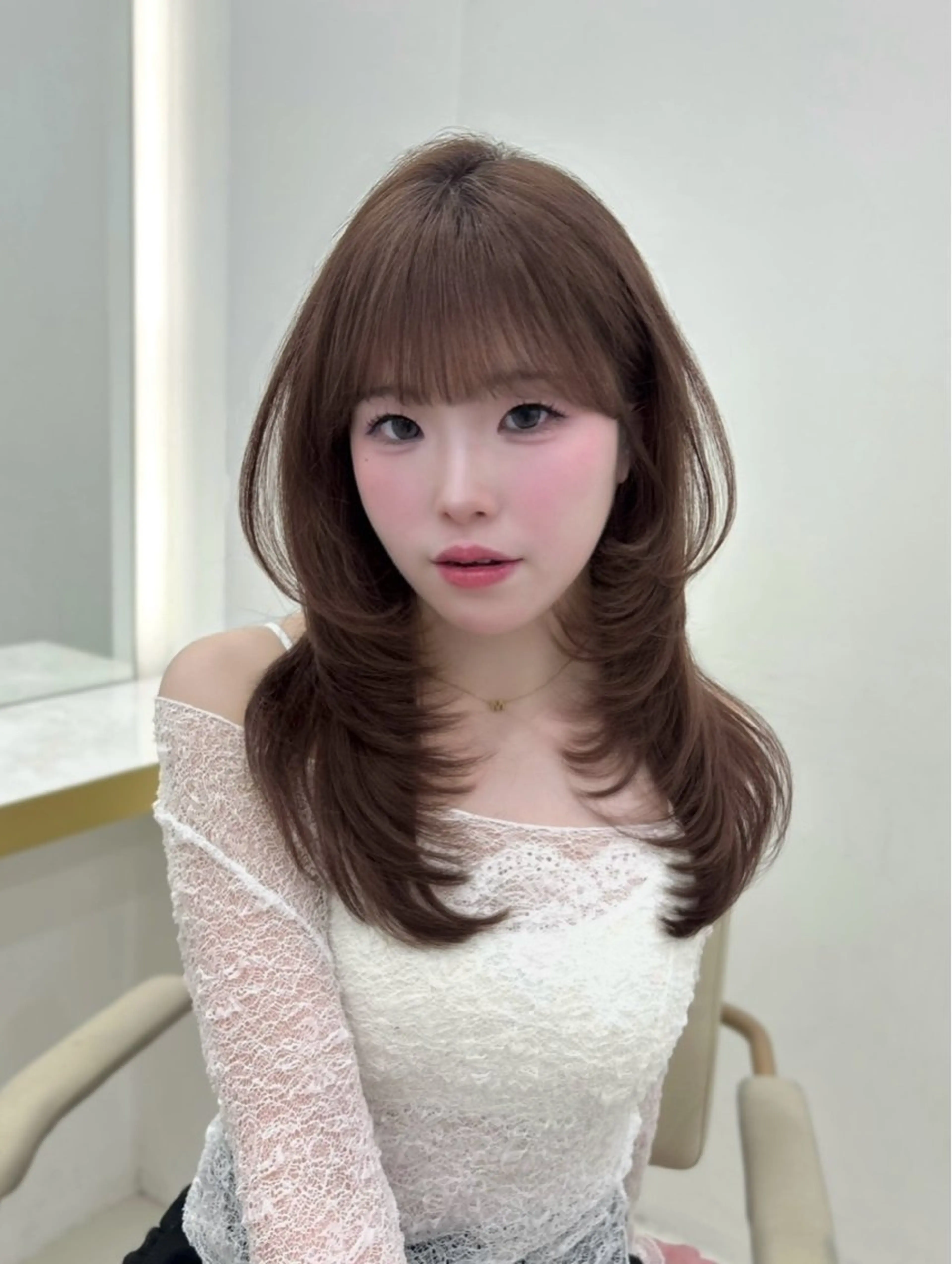 セミロング レイヤーカット うの はるなのヘアスタイル