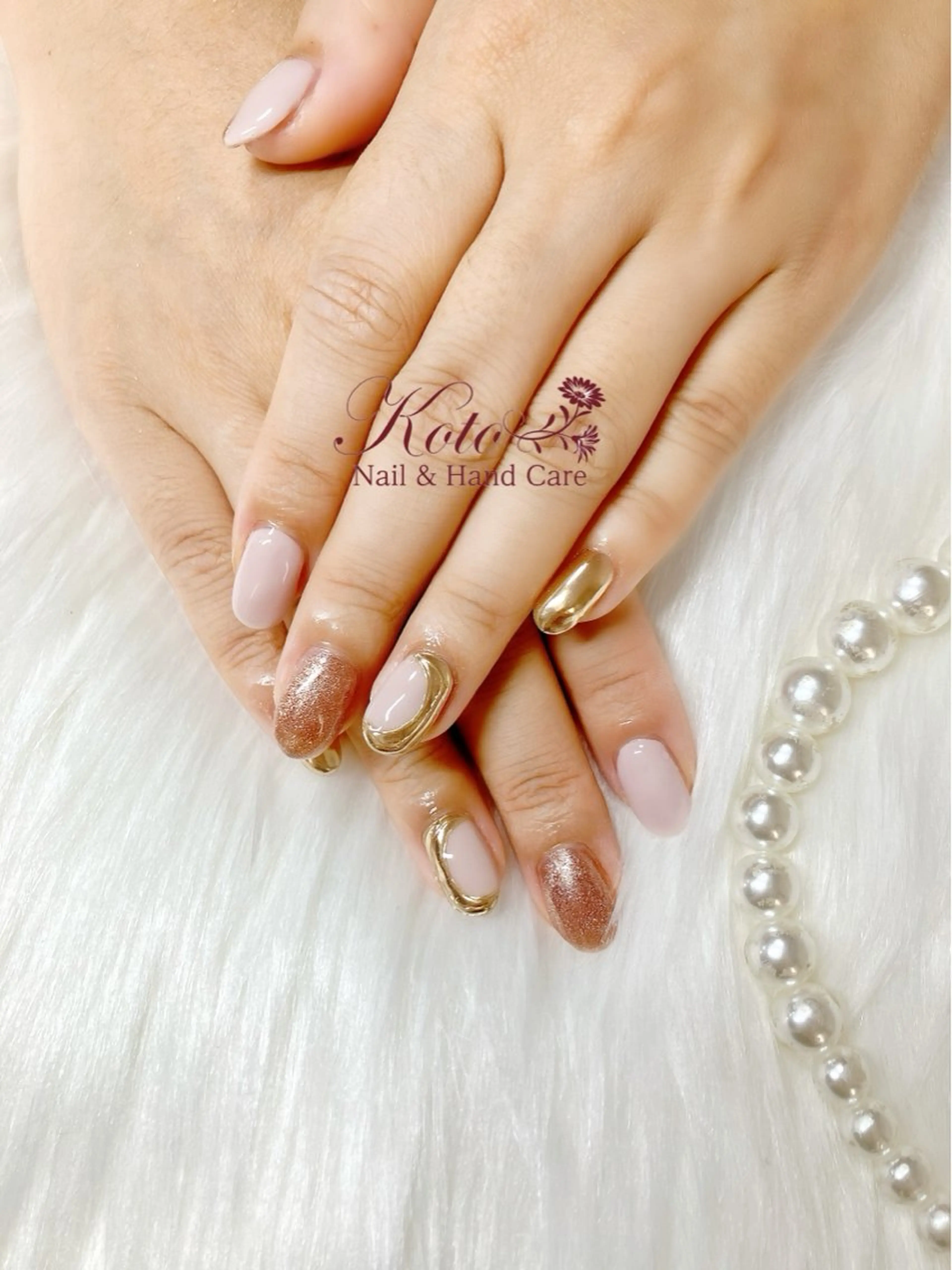 ネイル 長さ出し ジェルネイル 持ち込み ニュアンスネイル 赤色 Nail Salon KOTOのネイルデザイン