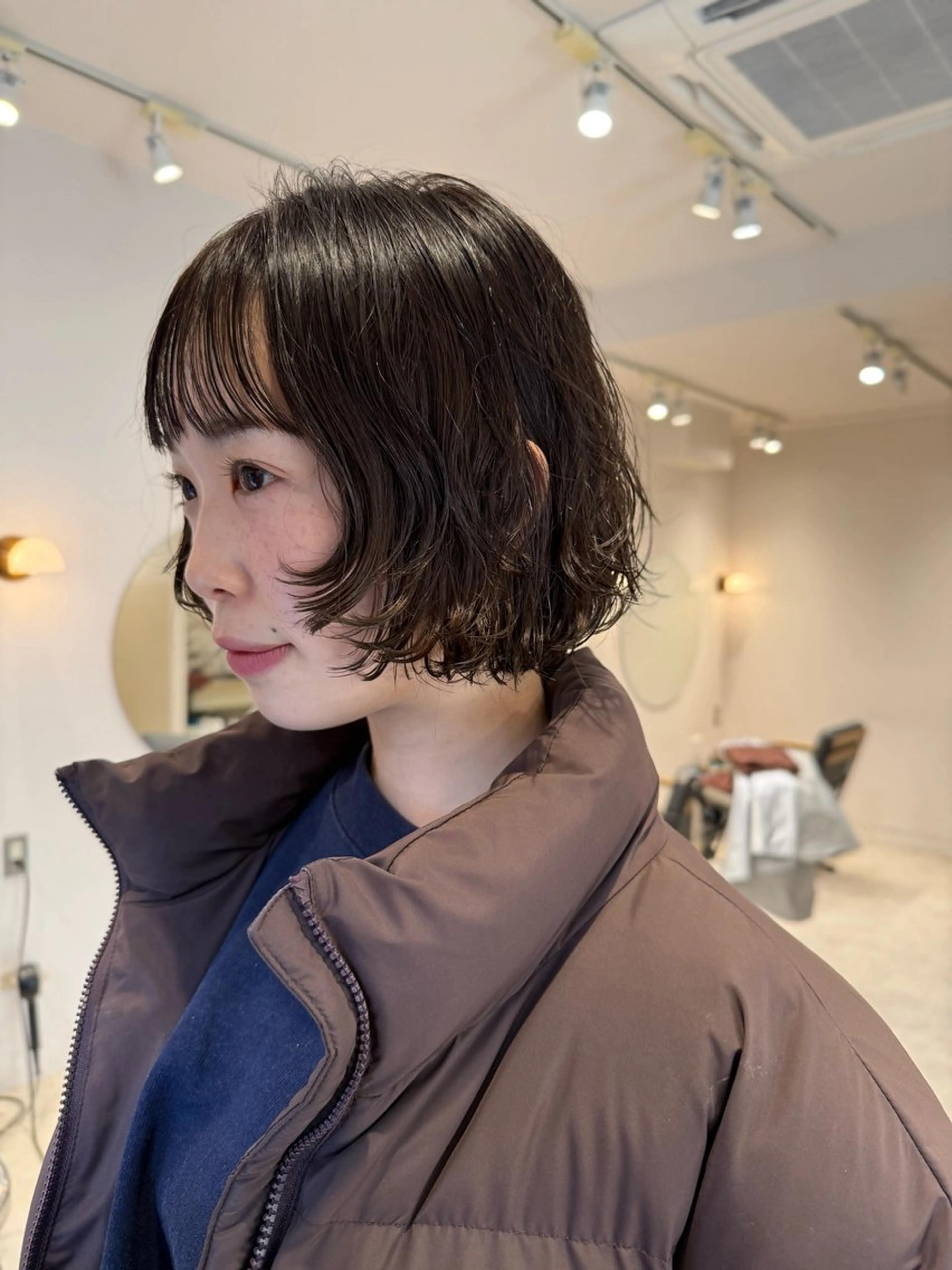 ショート カラー パーマ パーマ/ボブ /レイヤー チヒロのヘアスタイル