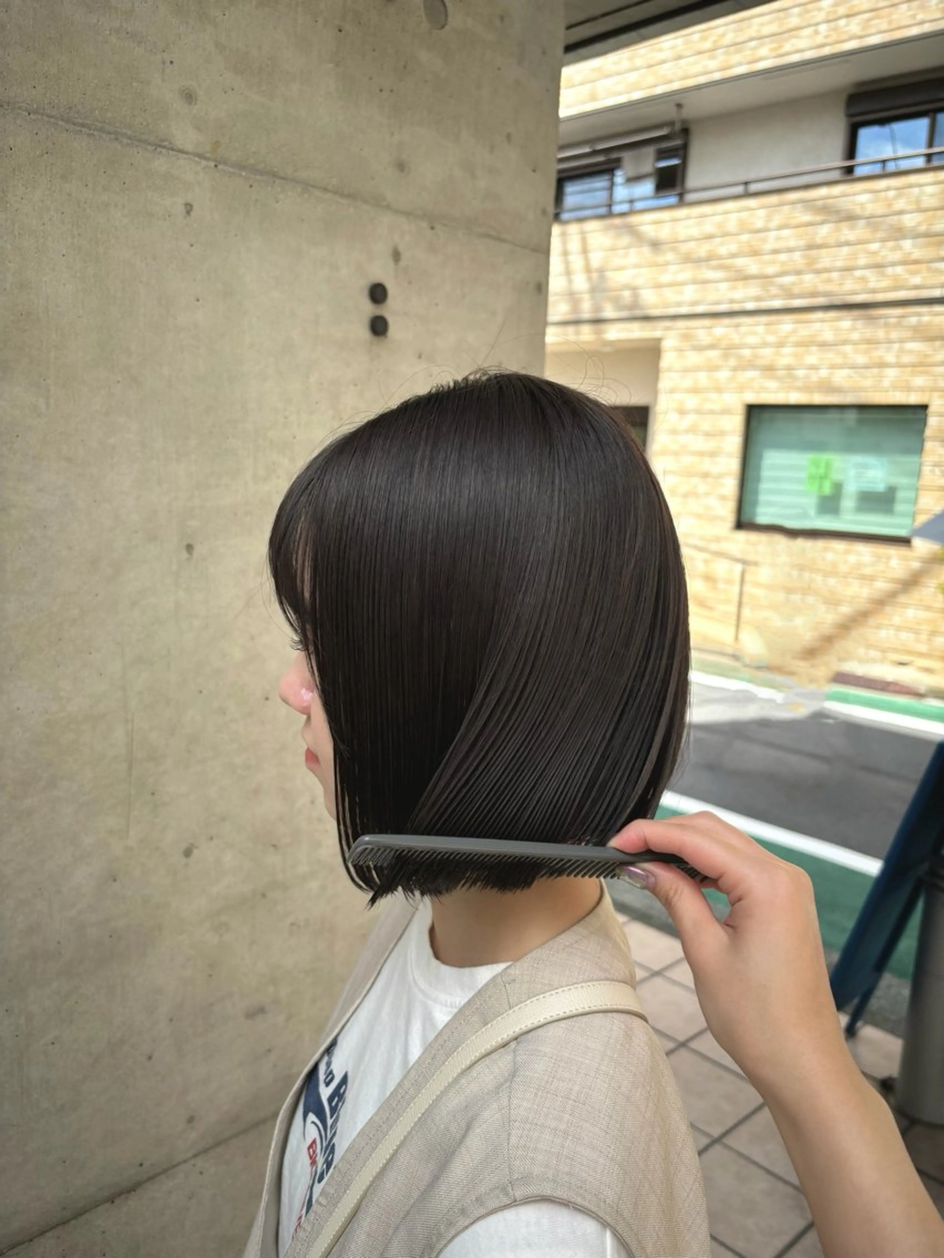 ショート ボブ カット ヘアカラー トリートメント ツヤカラー🫧Sae ネイルモデル募集中のヘアスタイル