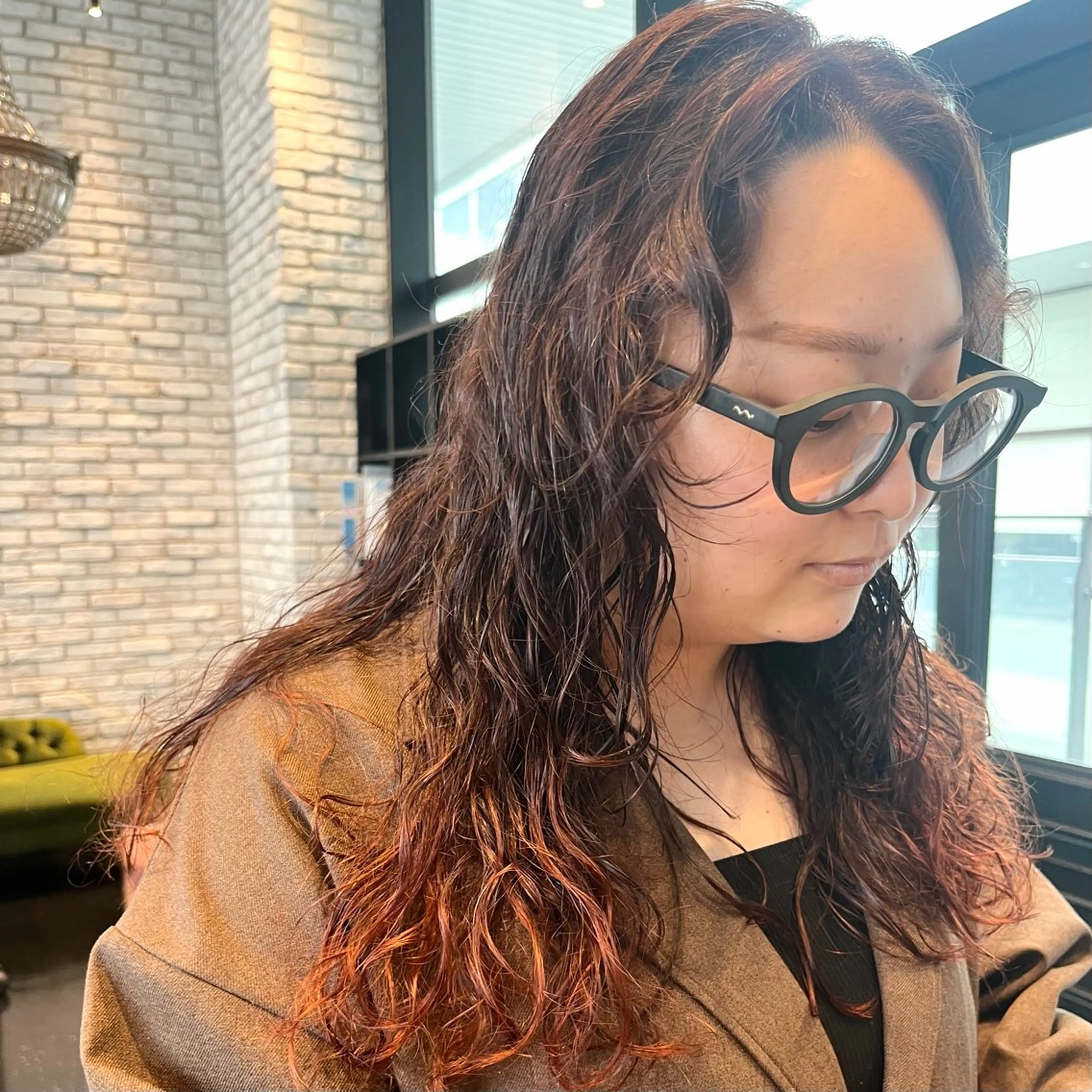 ロング パーマ カット パーマ 好光 優香のヘアスタイル