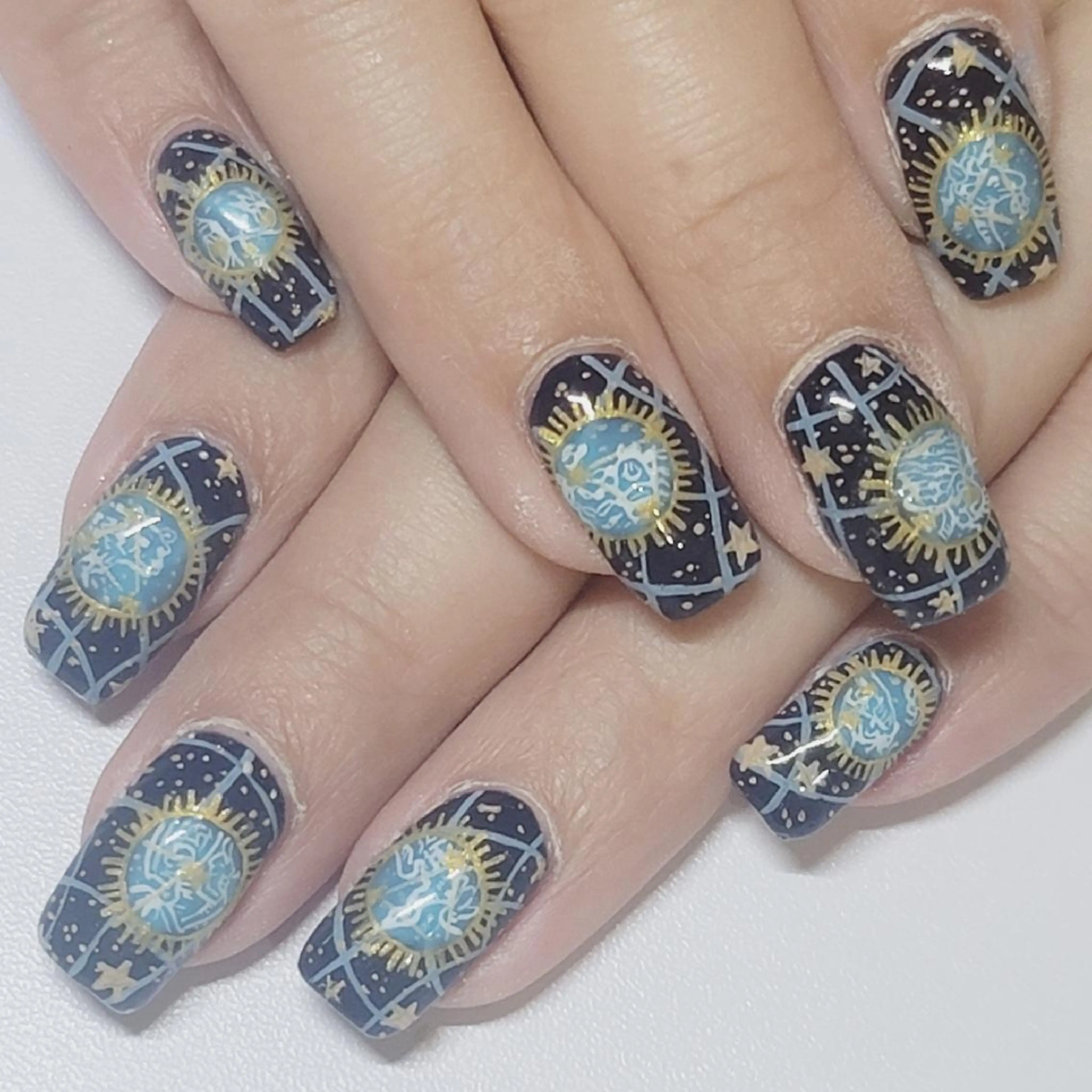 ネイル アートネイル ネイビー ワンカラーネイル ハンドネイル よしだ ひろきのネイルデザイン