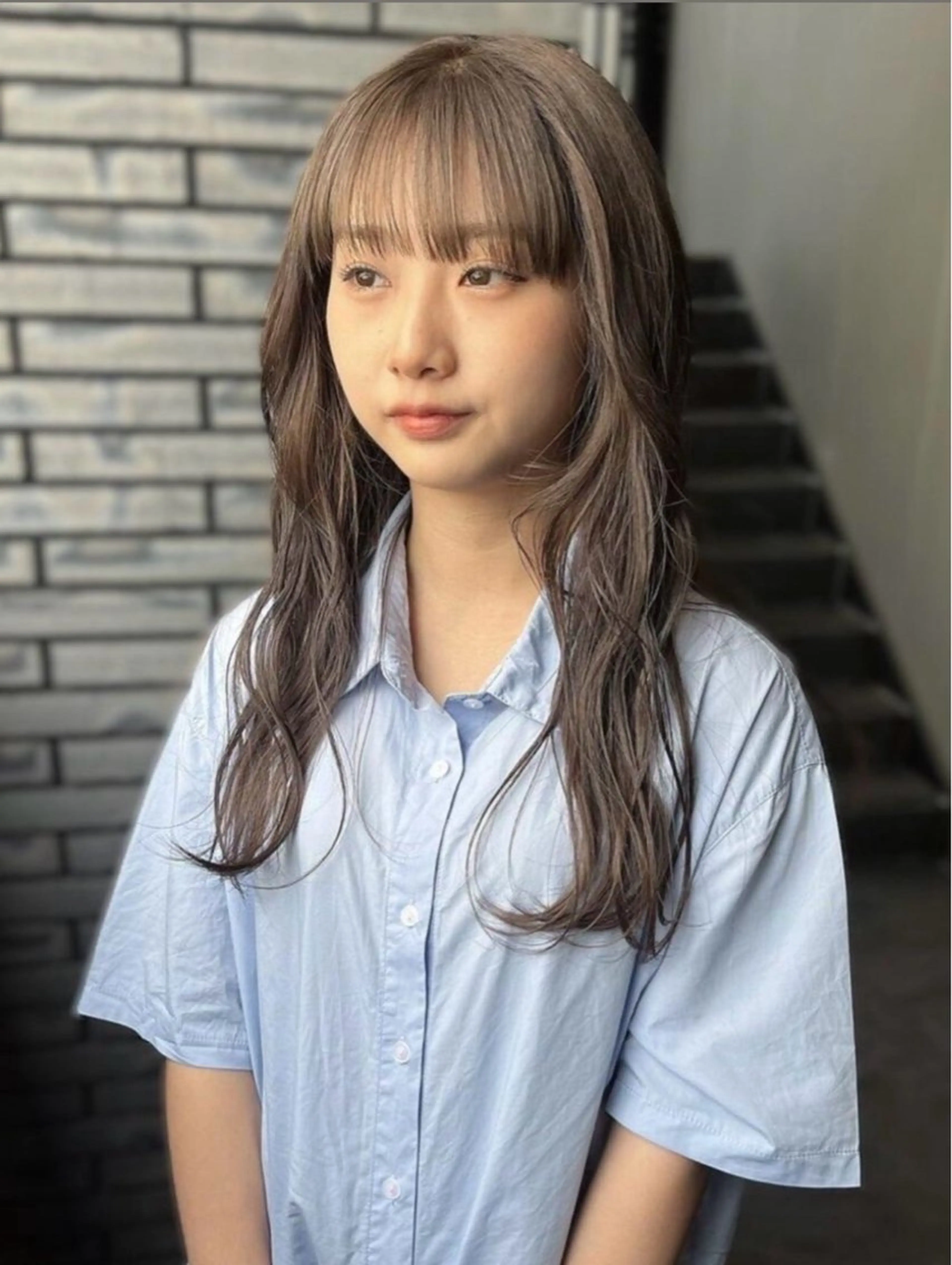 ロング カラー 透明感カラー loty すずなのヘアスタイル