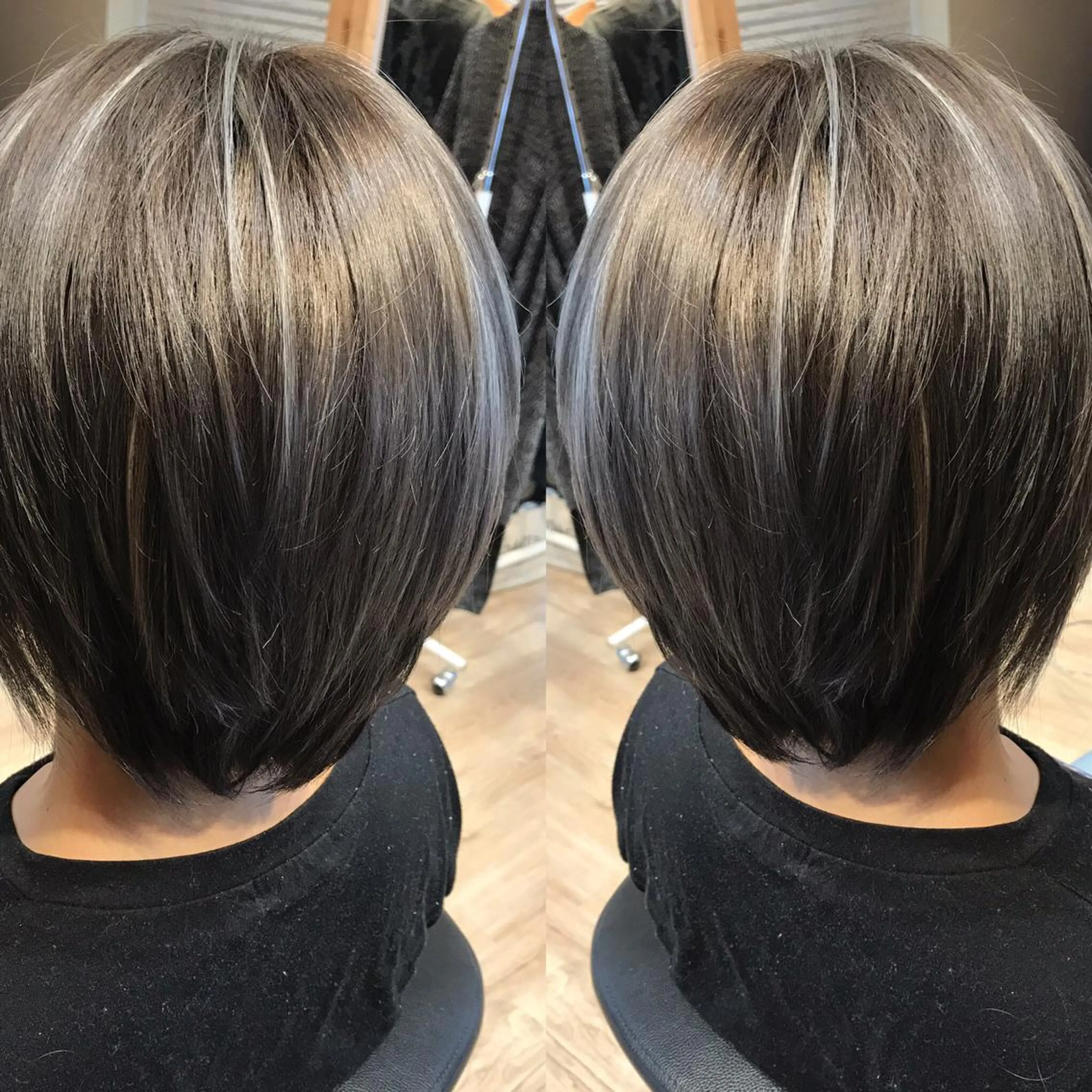 ショート カラー アッシュ ベージュカラー ブリーチ ハイライトカラー シルバー ヘアカラー 大久保 隆蔵のヘアスタイル