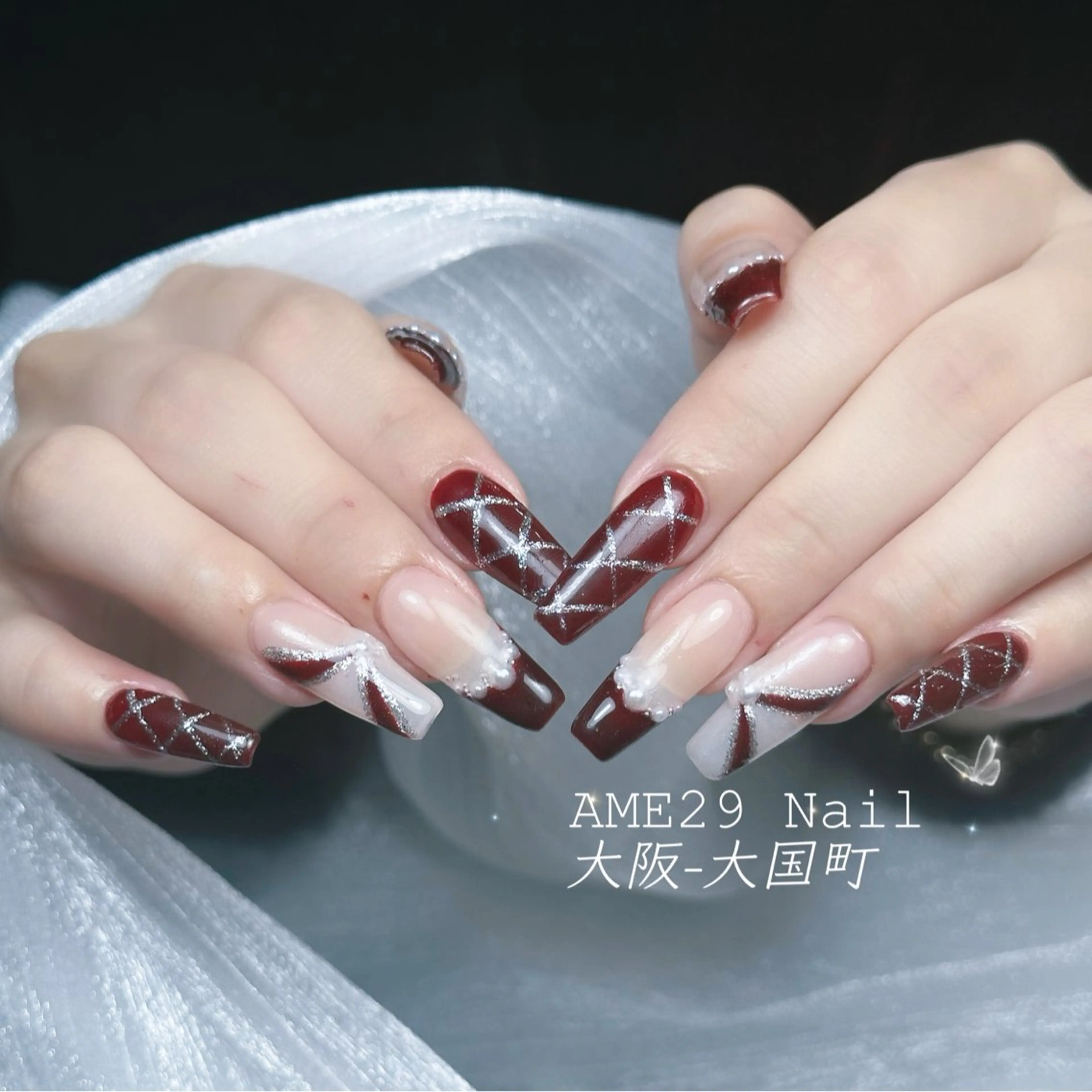 ロング カラー ハンドネイル AME29 Nail ネイルサロンのネイルデザイン