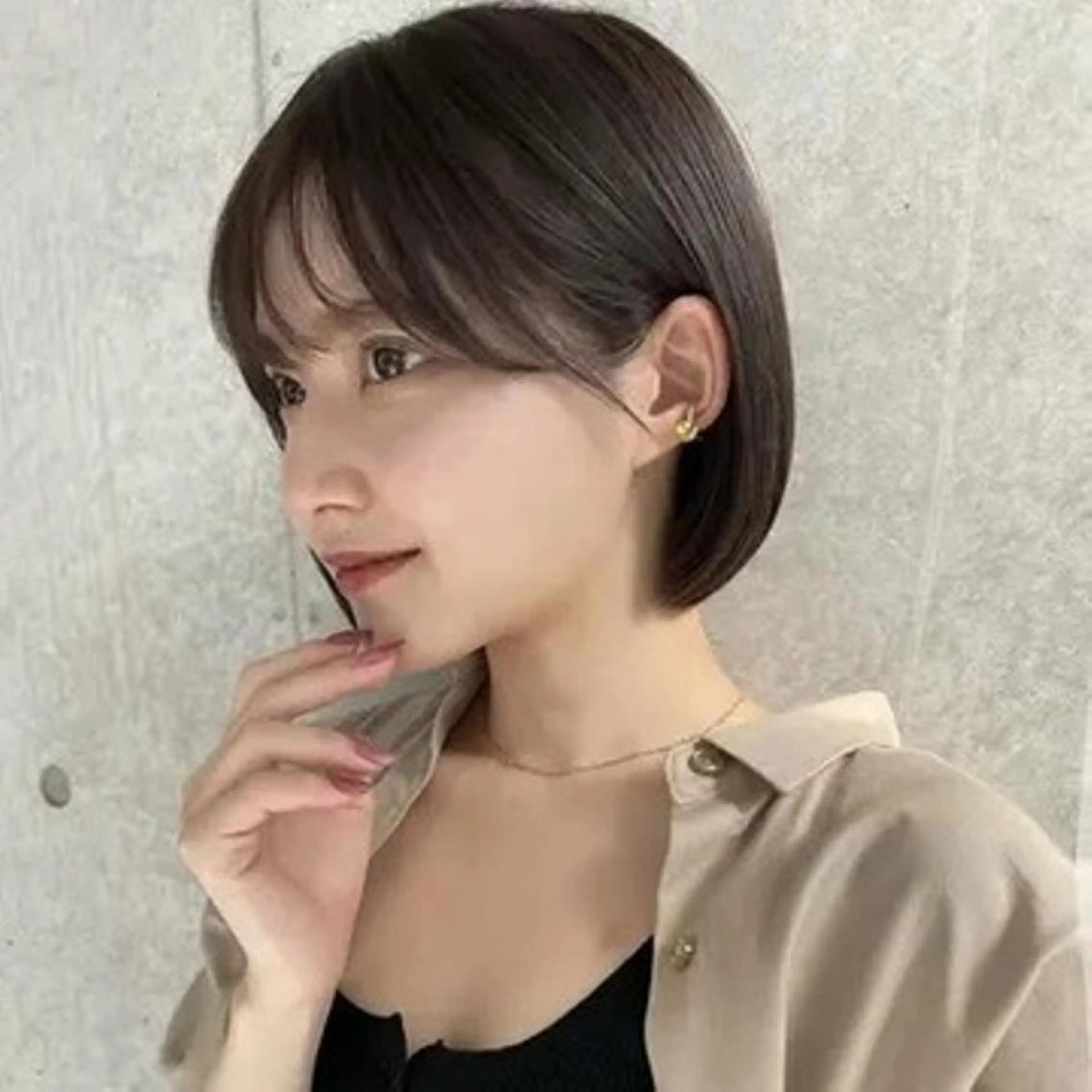 カラー 韓国風スタイル🪽 暗髪ヘア🪽のヘアスタイル