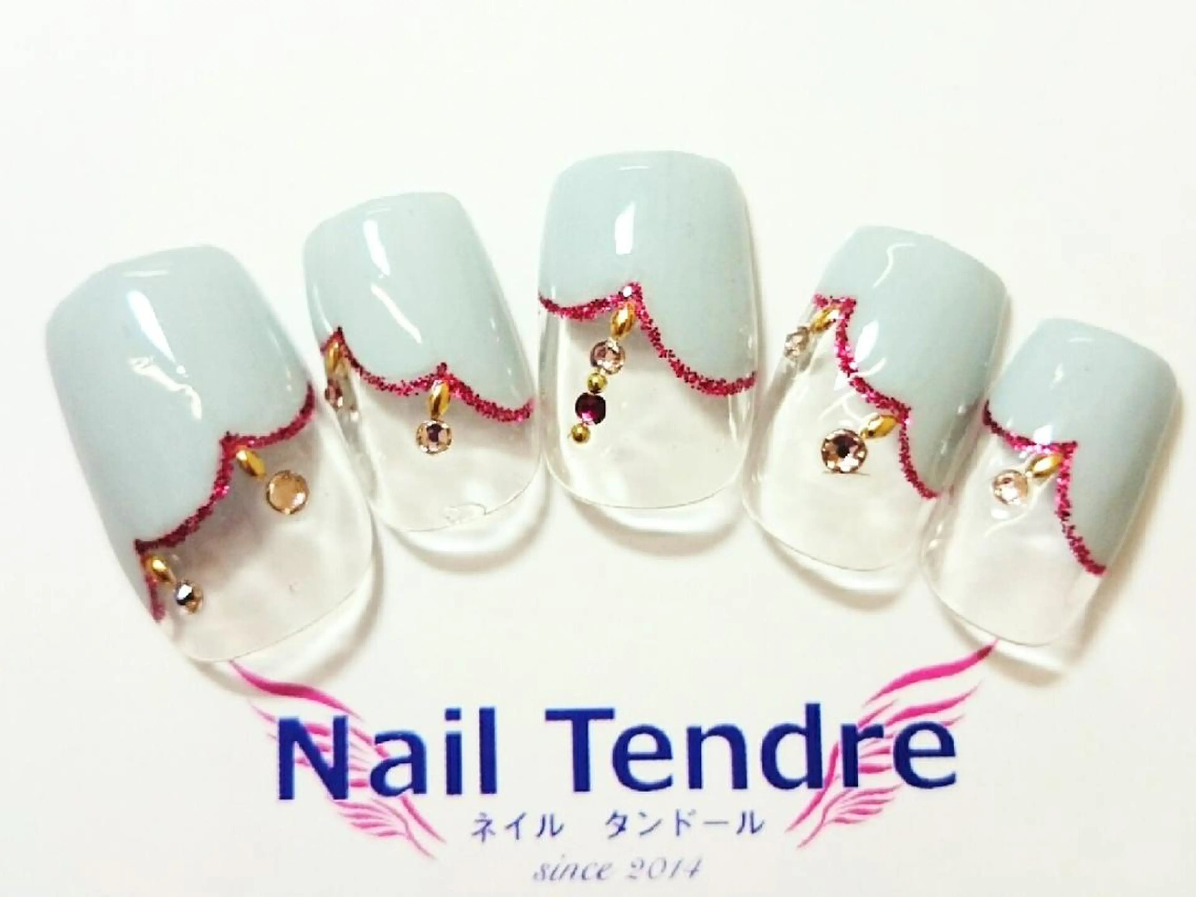 ネイル アートネイル ジェルネイル ソフトジェル ストーンネイル ハンドネイル Nail  Tendreのネイルデザイン