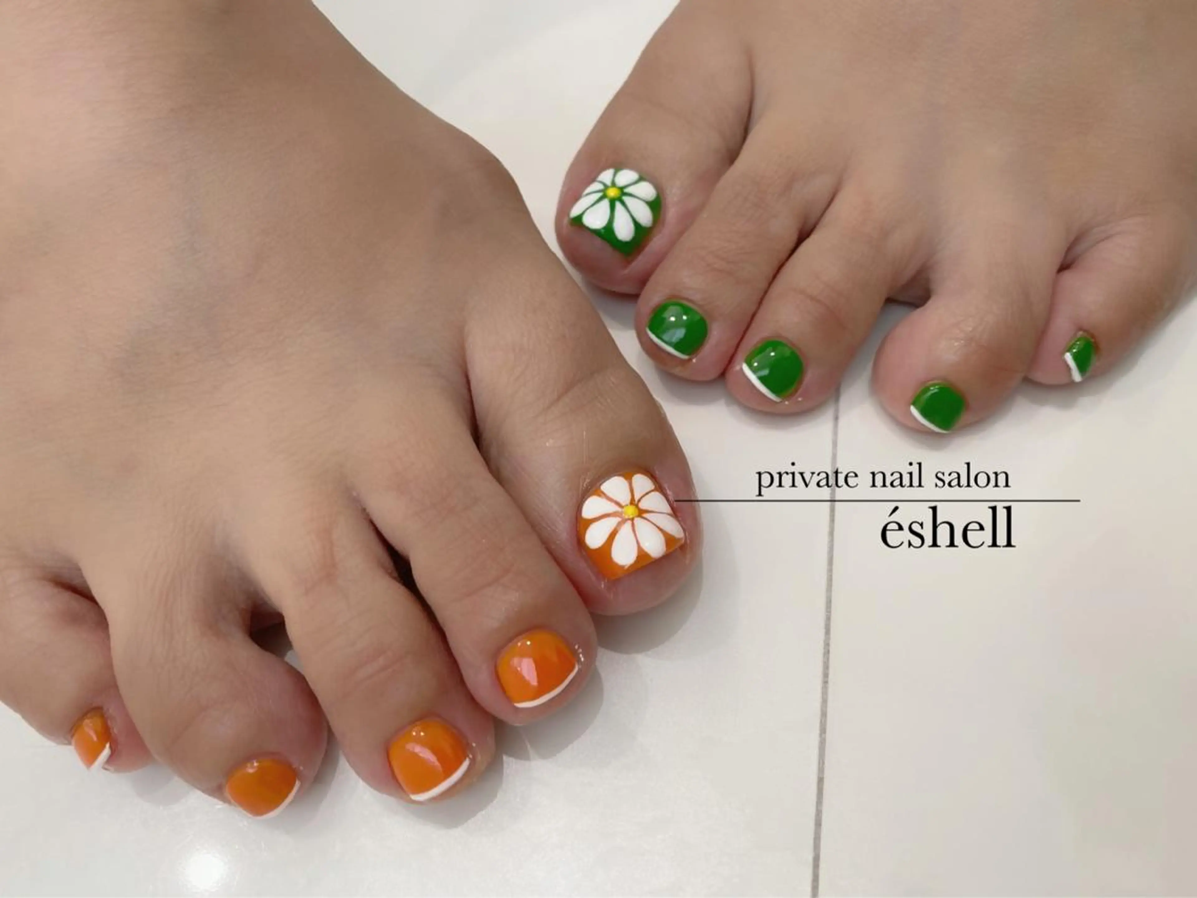 ネイル フットネイル nail salon éshellのネイルデザイン