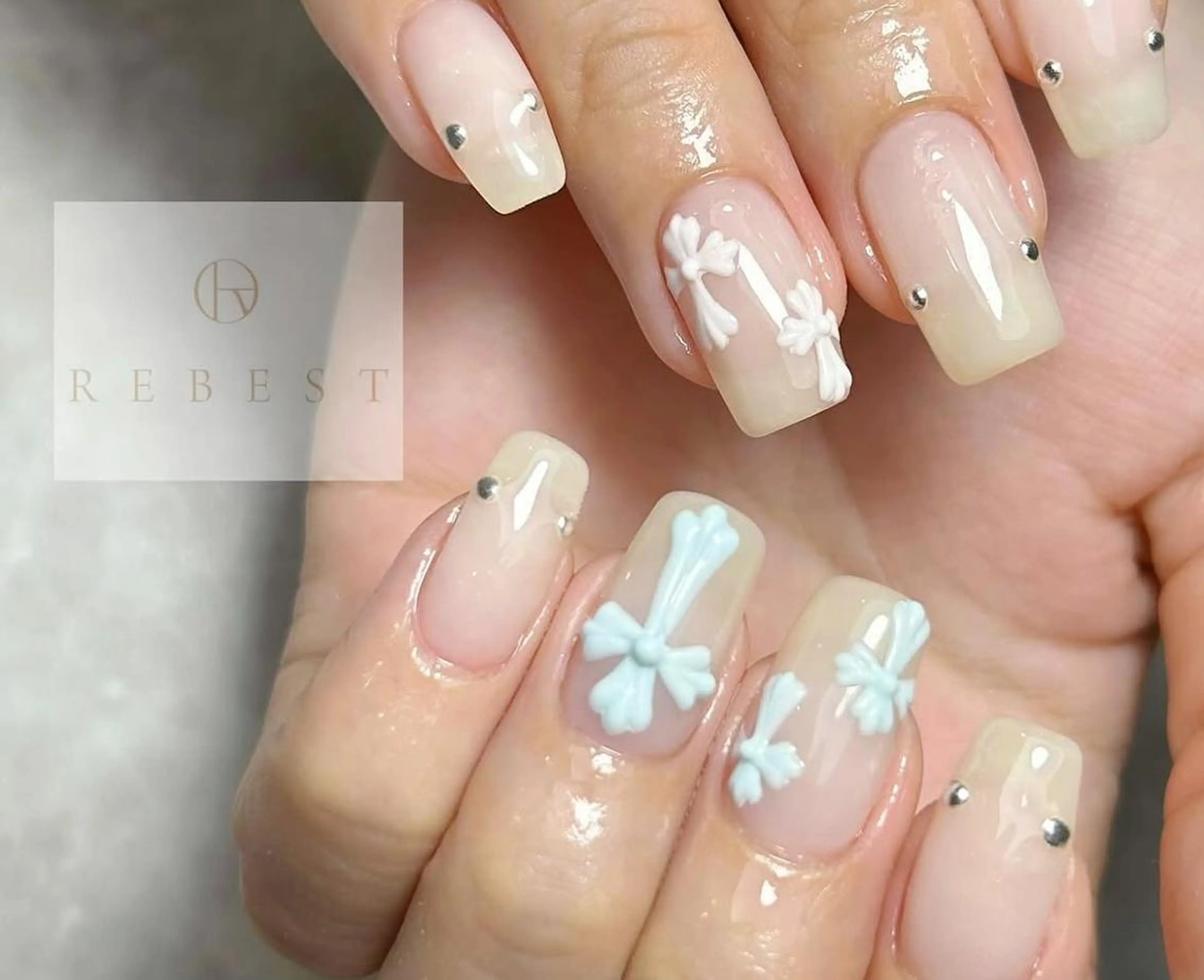 ネイル ❤️💛REBEST 京橋 nailのネイルデザイン