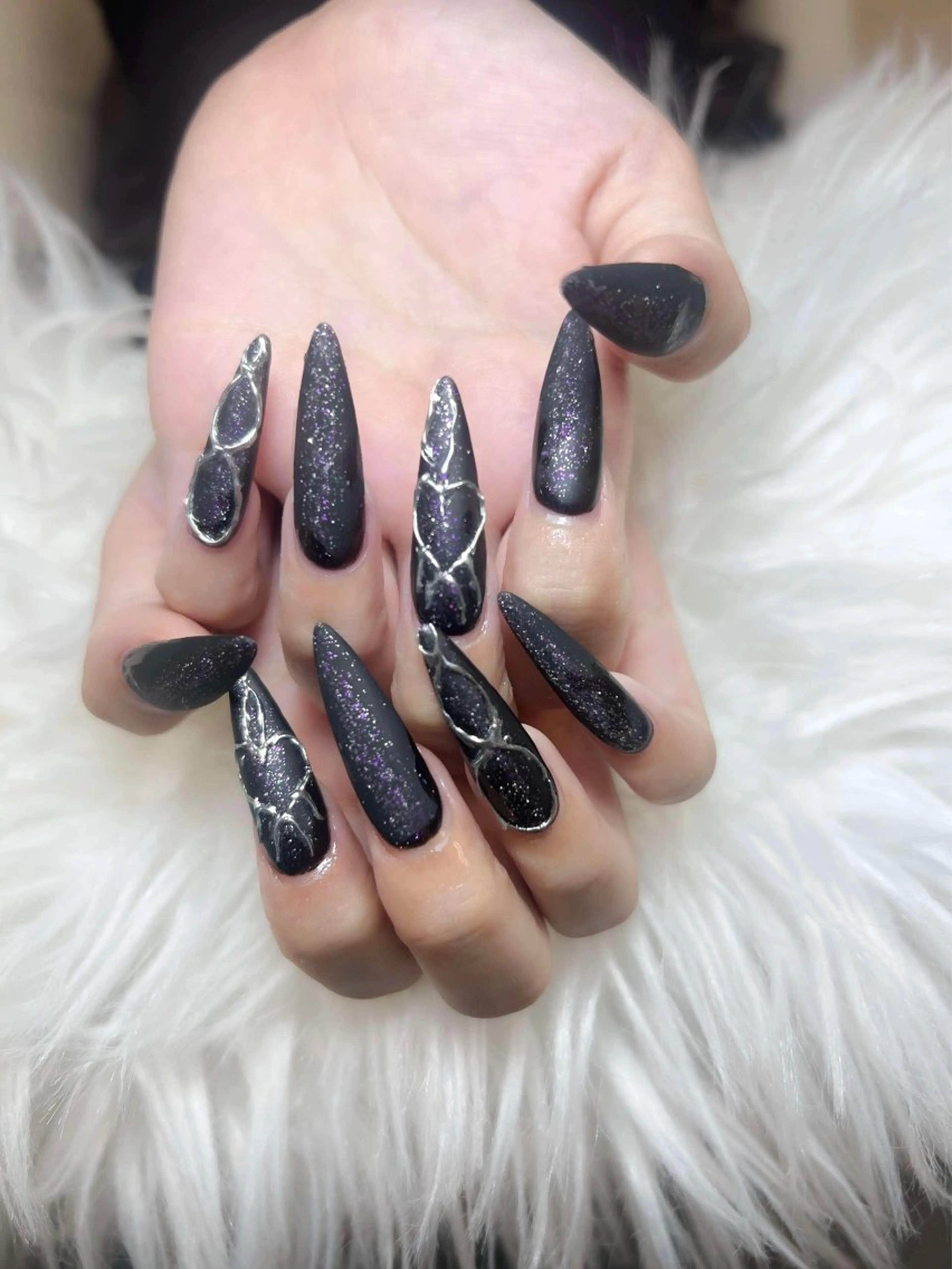ネイル チークネイル 長さ出し フットネイル マグネットネイル 持ち込み ハンドネイル ANH NAIL ゴテゴテ専門店💎のネイルデザイン