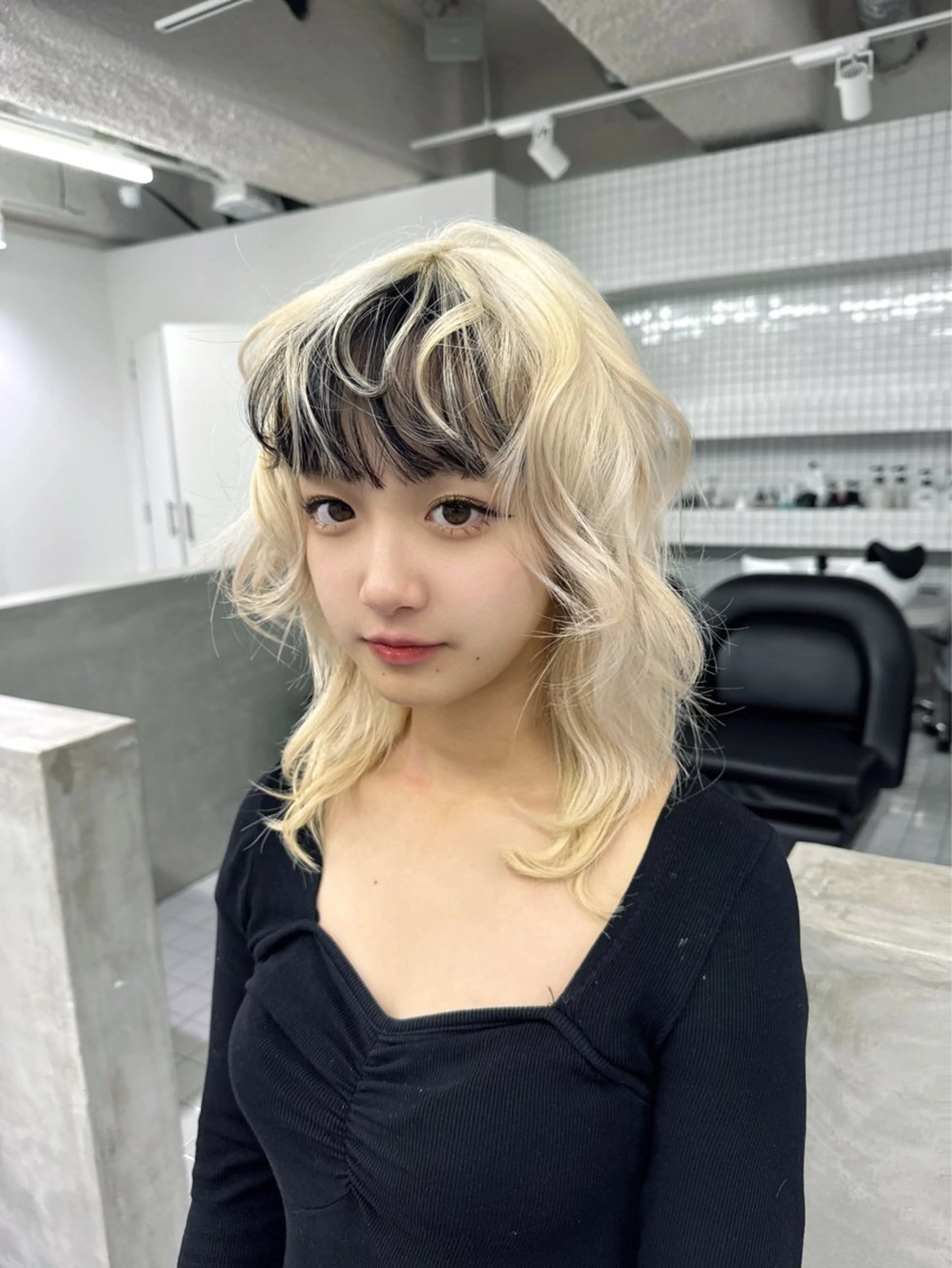 セミロング カラー ヘアアレンジ ヘアカラー トリートメント ハイトーン/ピンク カラー/めい🎀のヘアスタイル