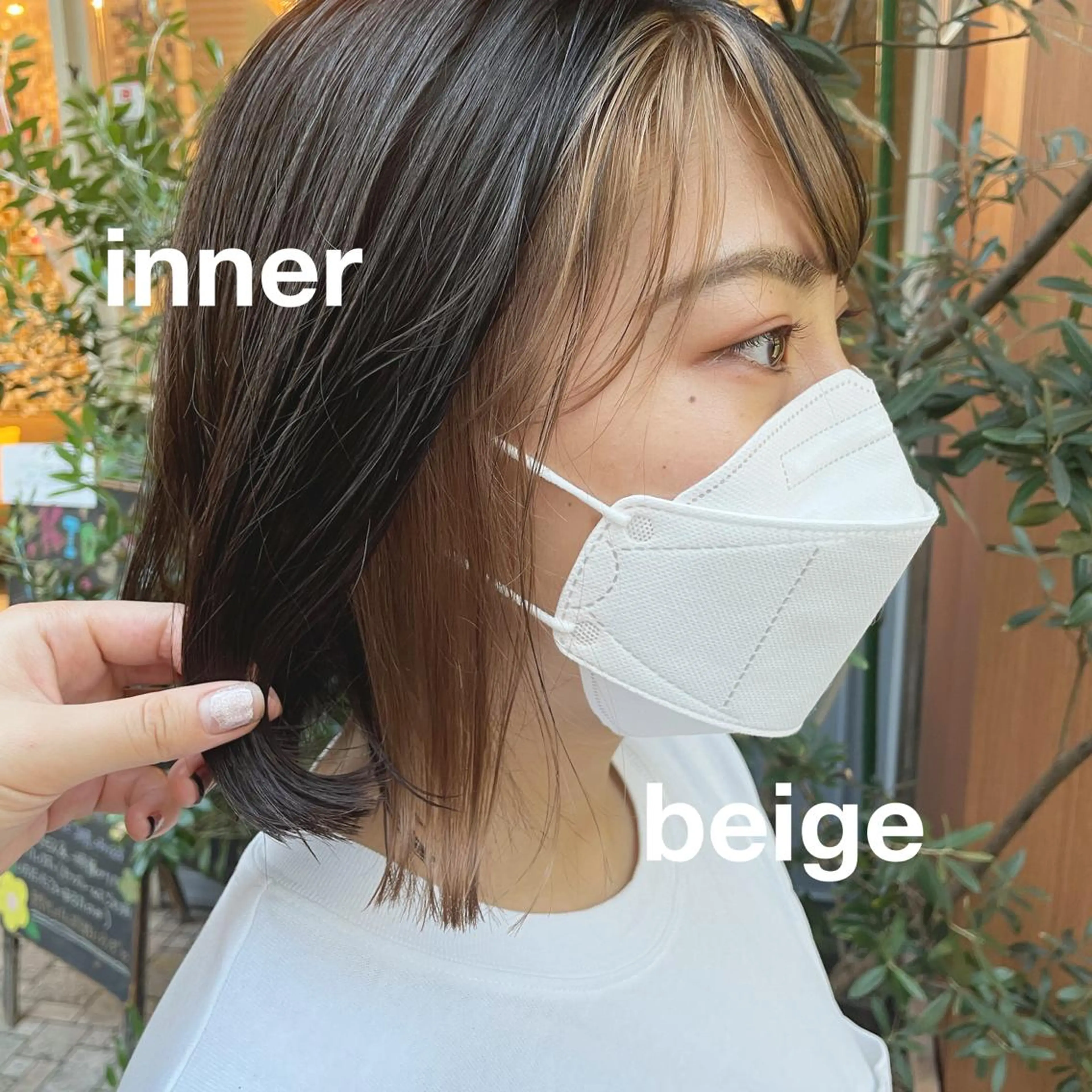 セミロング カラー ヘアアレンジ ミストバング  フェイスフレーミング 顔周りカット ヘアカラー ハイトーンピンク🍑 ブリーチ🍑RINAのヘアスタイル