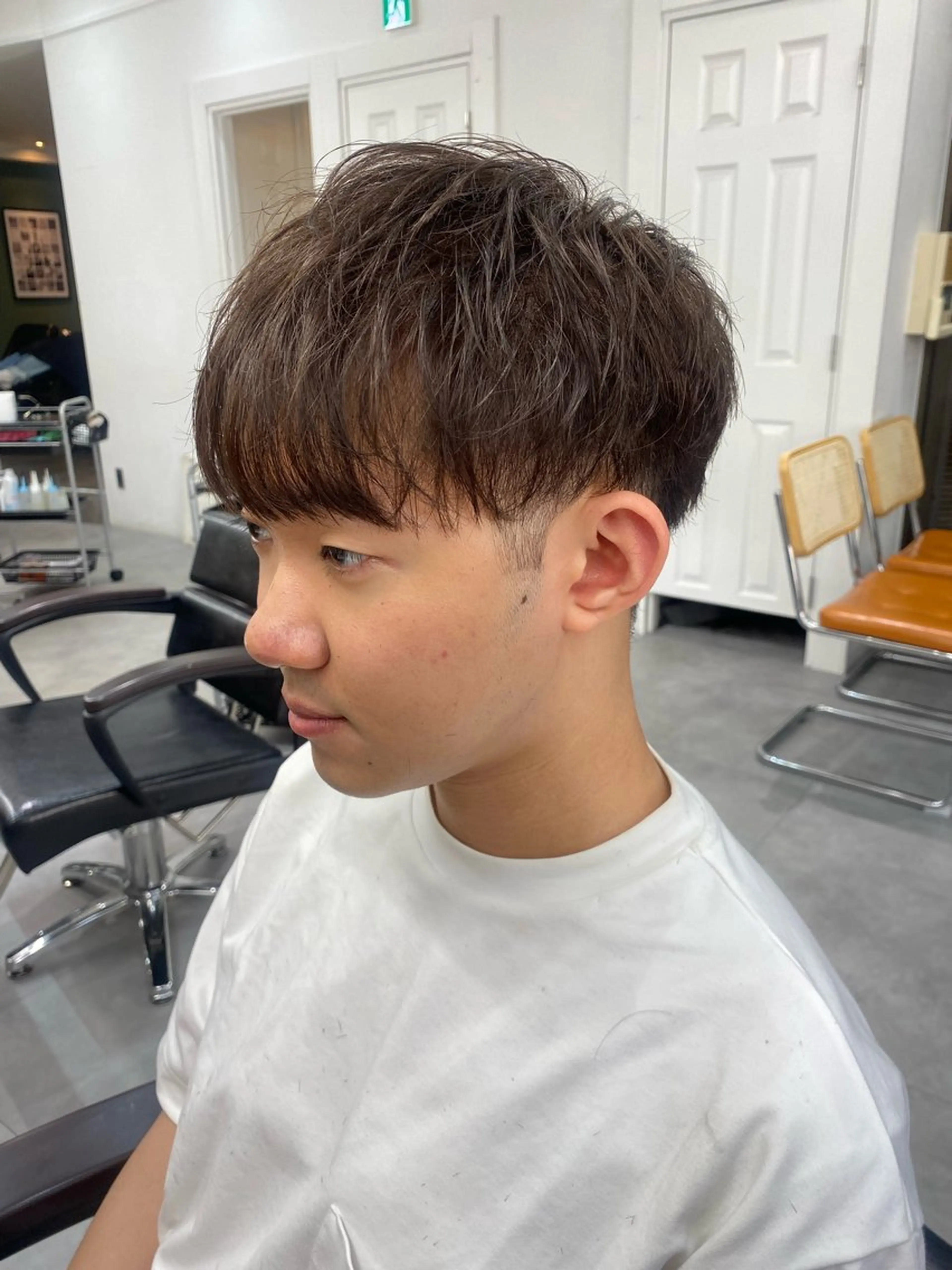 メンズ カット ヘアカラー トリートメント レイヤーボブ/ 艶カラー/サナ🌼のヘアスタイル