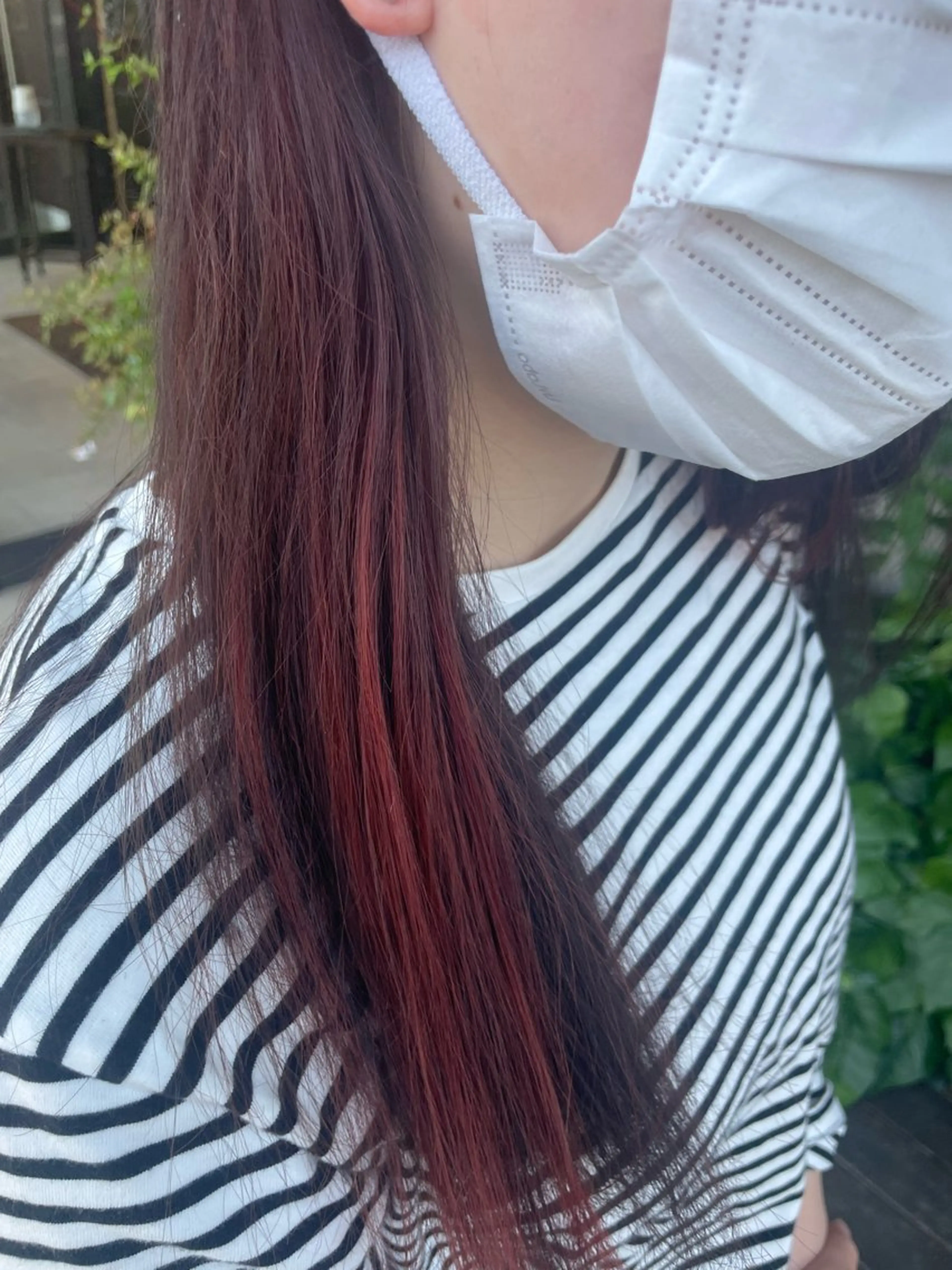 セミロング カラー インナーカラー 梨子🐣艶カラー🌈 ダメージレス💖のヘアスタイル