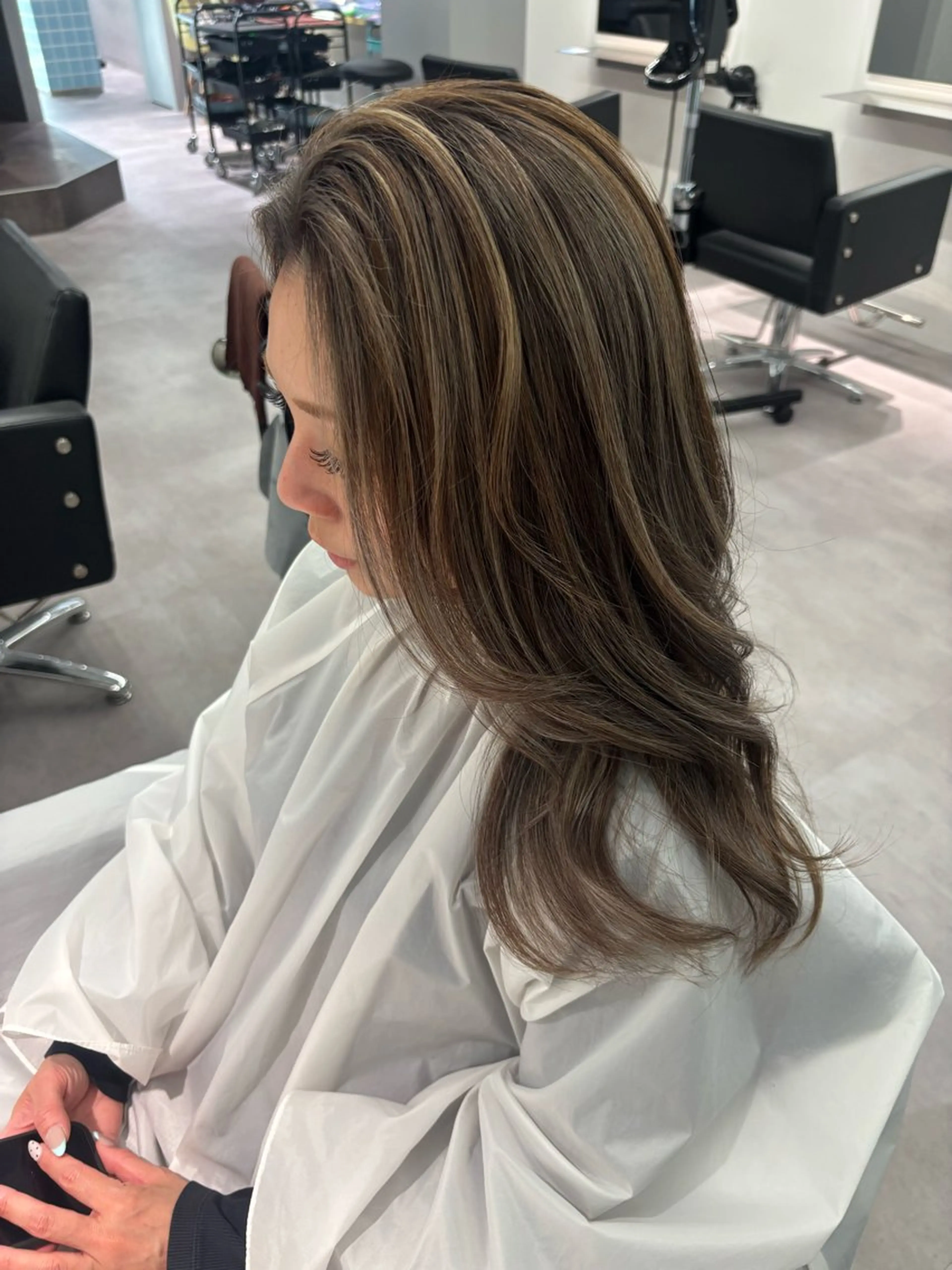ロング カラー ハイライトカラー ハイライト ヘアカラー 松井那津子 /ハイライトブリーチのヘアスタイル