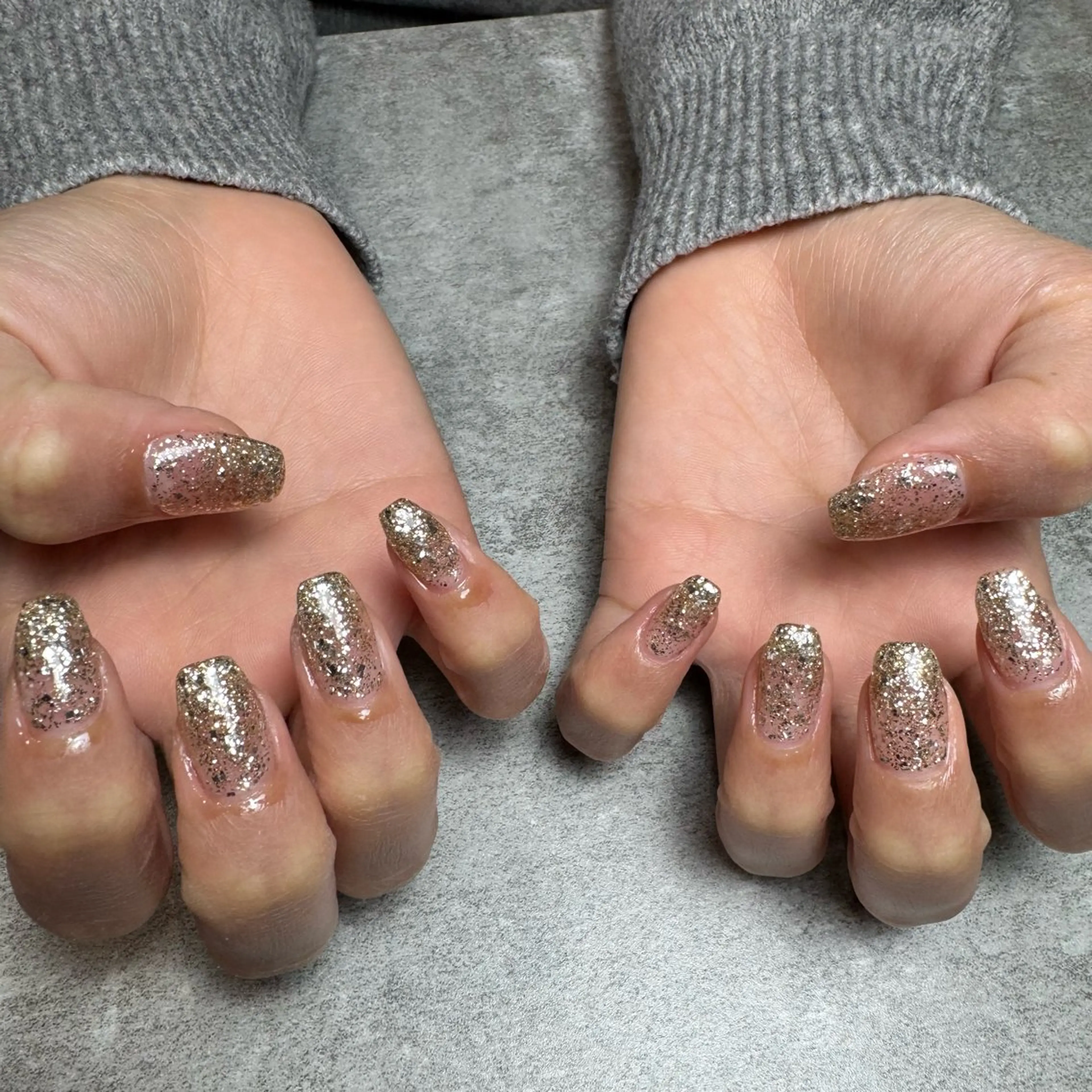 ネイル ラメ(グリッター) ワンカラーネイル MATATABI. kumiのネイルデザイン