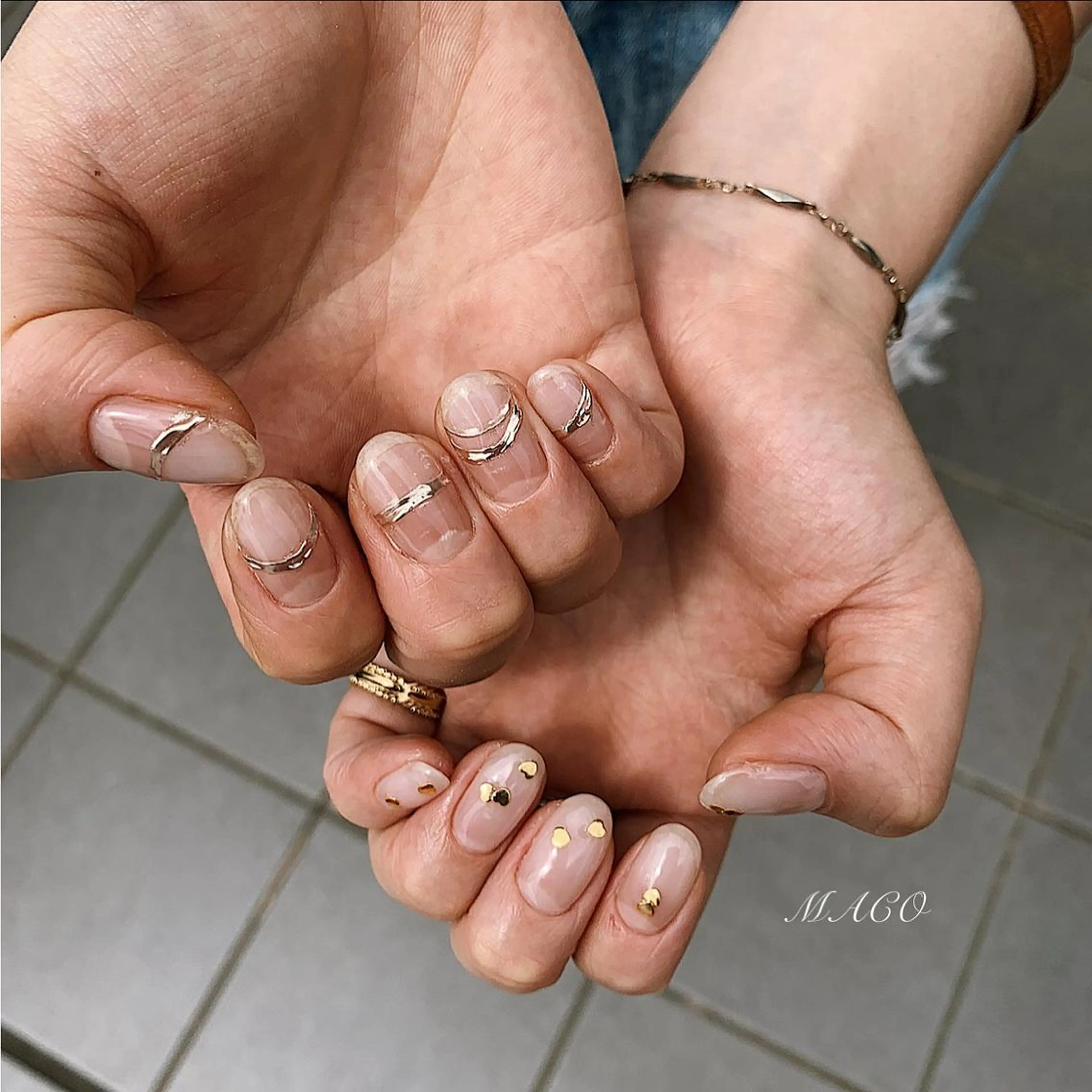 ネイル ミラーネイル ニュアンスネイル salon de Cheliのネイルデザイン