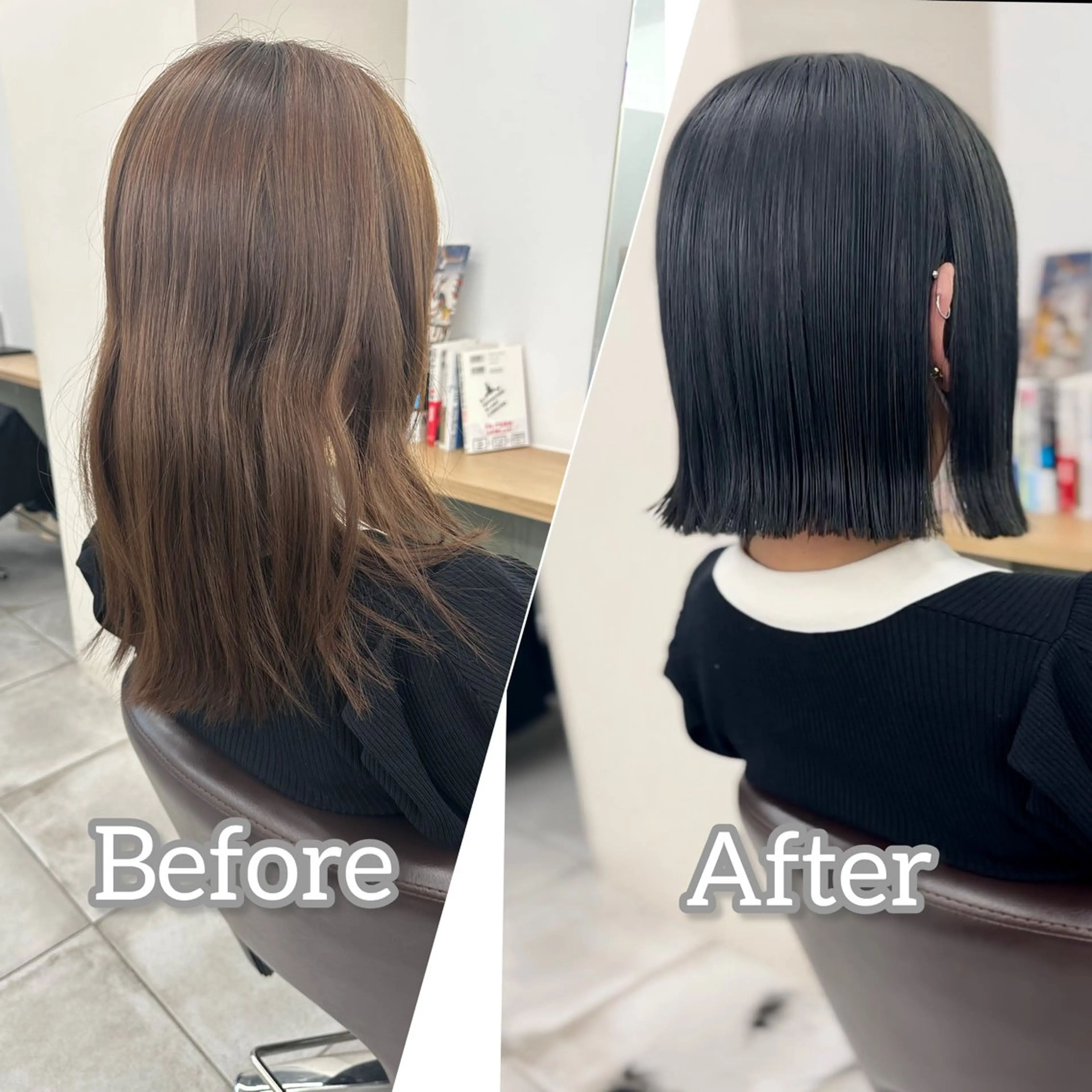 ミディアム カラー カット ヘアカラー トリートメント ブリーチなし/レイヤ ー特化🌈Tommyのヘアスタイル