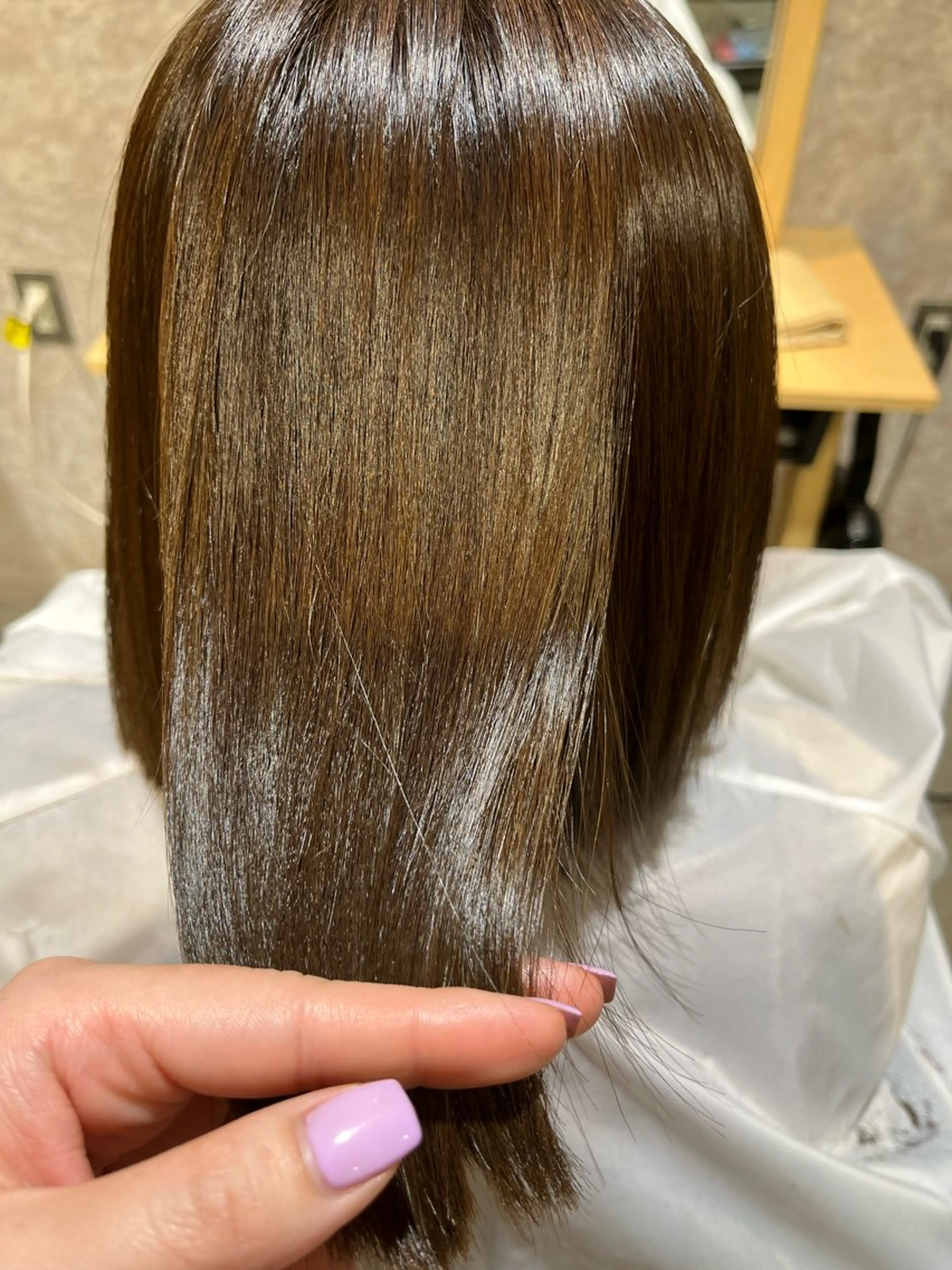 ミディアム 阿部 玲奈のヘアスタイル