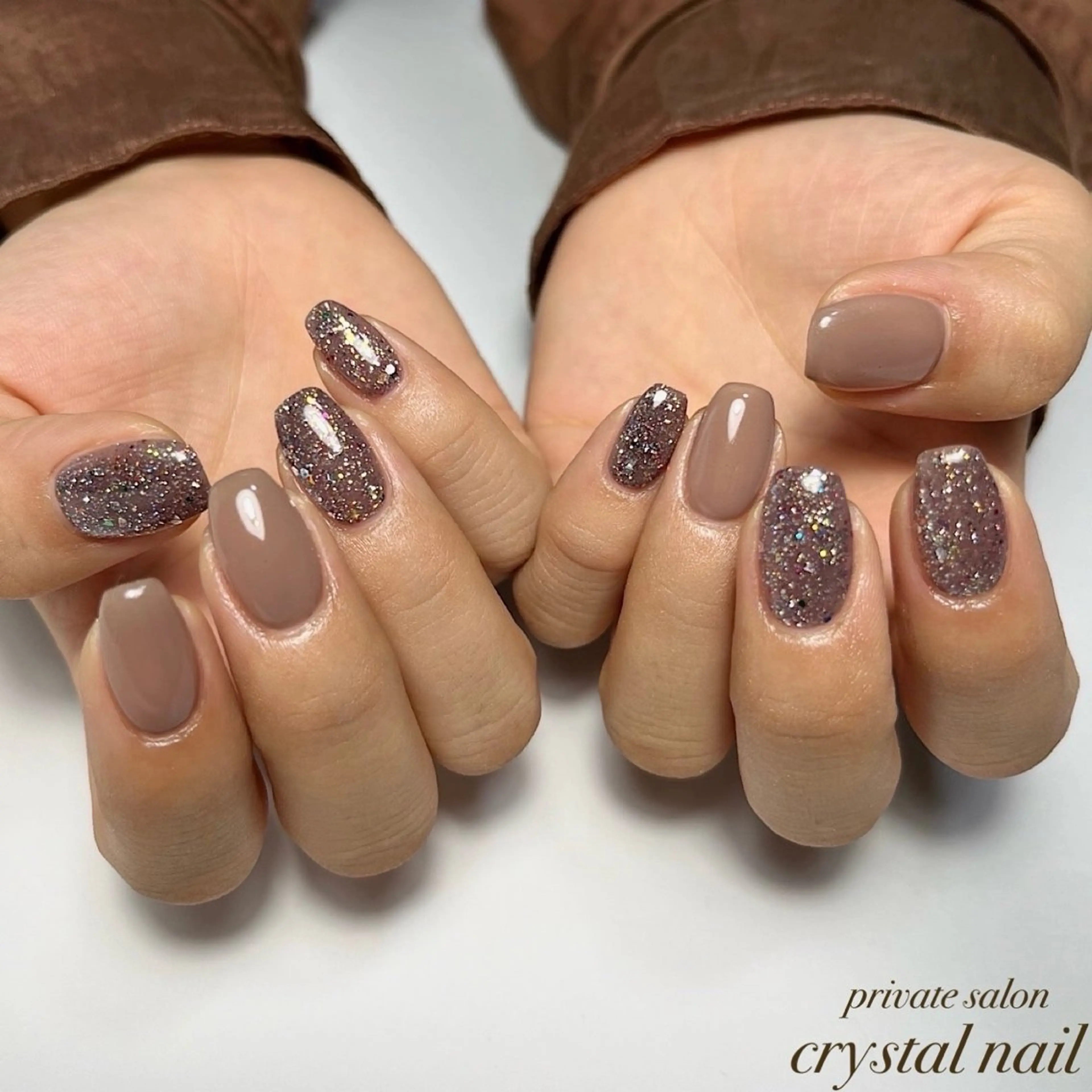 ネイル フラッシュネイル ワンカラーネイル Crystal Nailのネイルデザイン