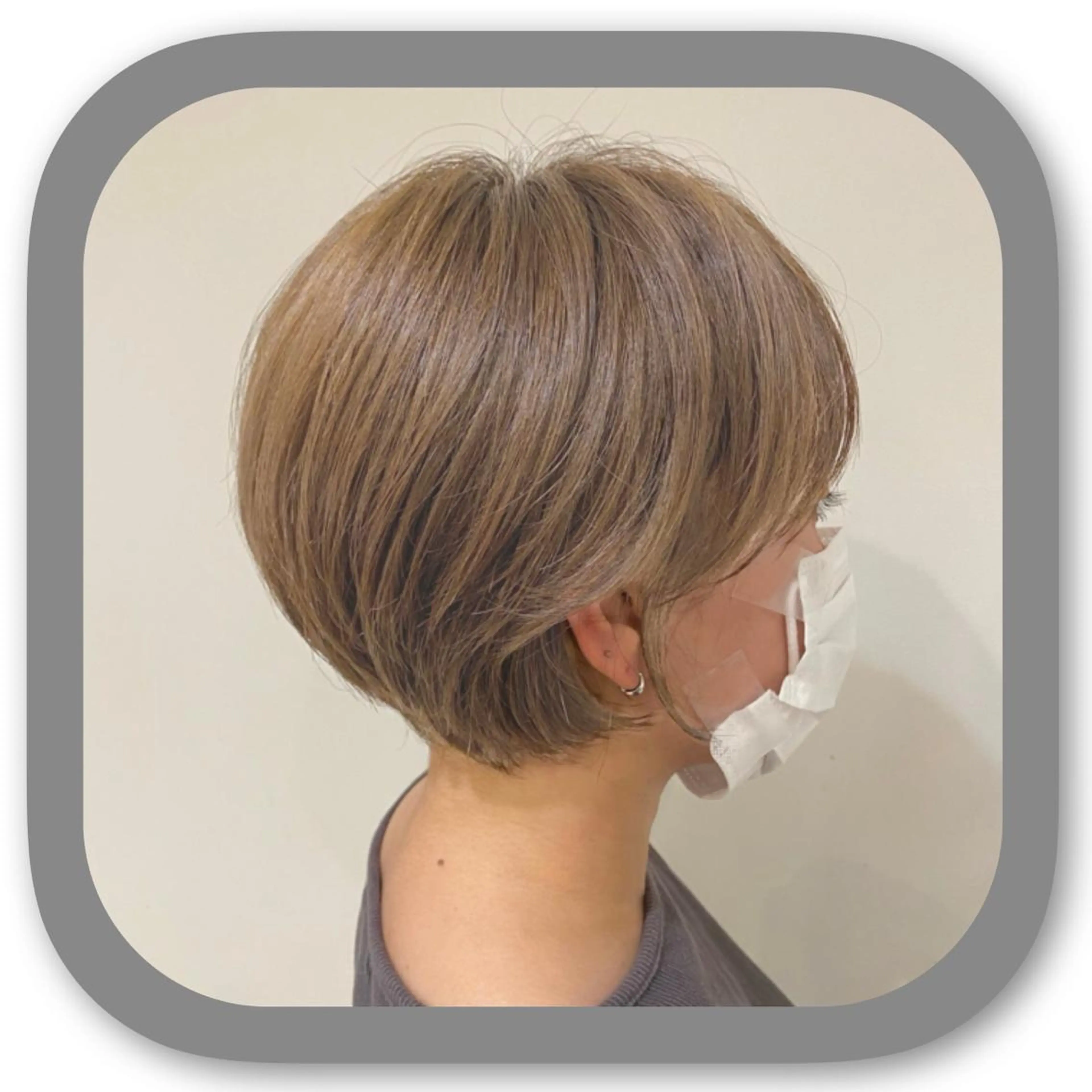 ショート アッシュ ボブ 髪質改善 レイヤーカット ショートヘア カット ショート〜ミディアム 喜多司のヘアスタイル