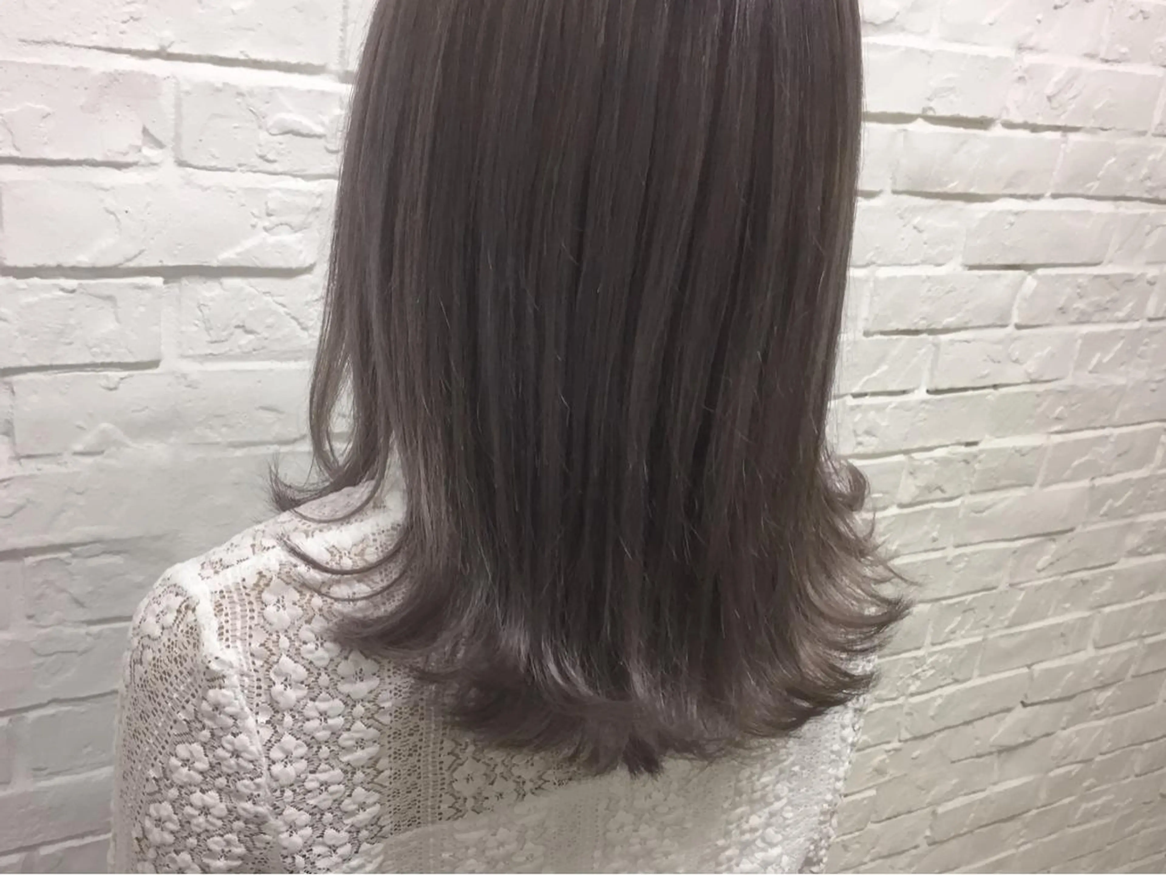 ミディアム カラー アッシュ アッシュグレー salonF 🔸hamaのマツエク・マツパデザイン