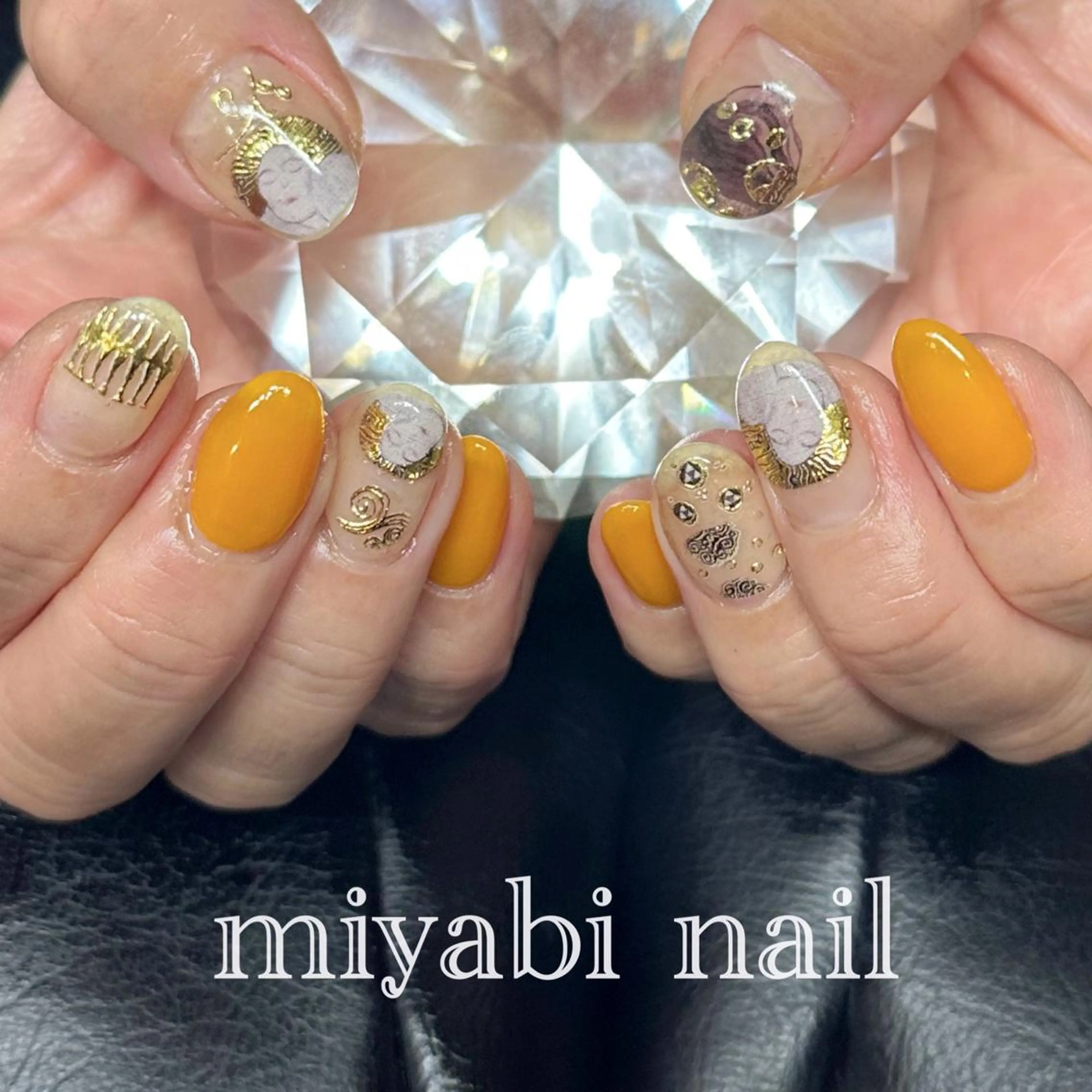 ネイル ジェルネイル 持ち込み 冬ネイル ハンドネイル miyabi nail 桂川駅近くのネイルデザイン