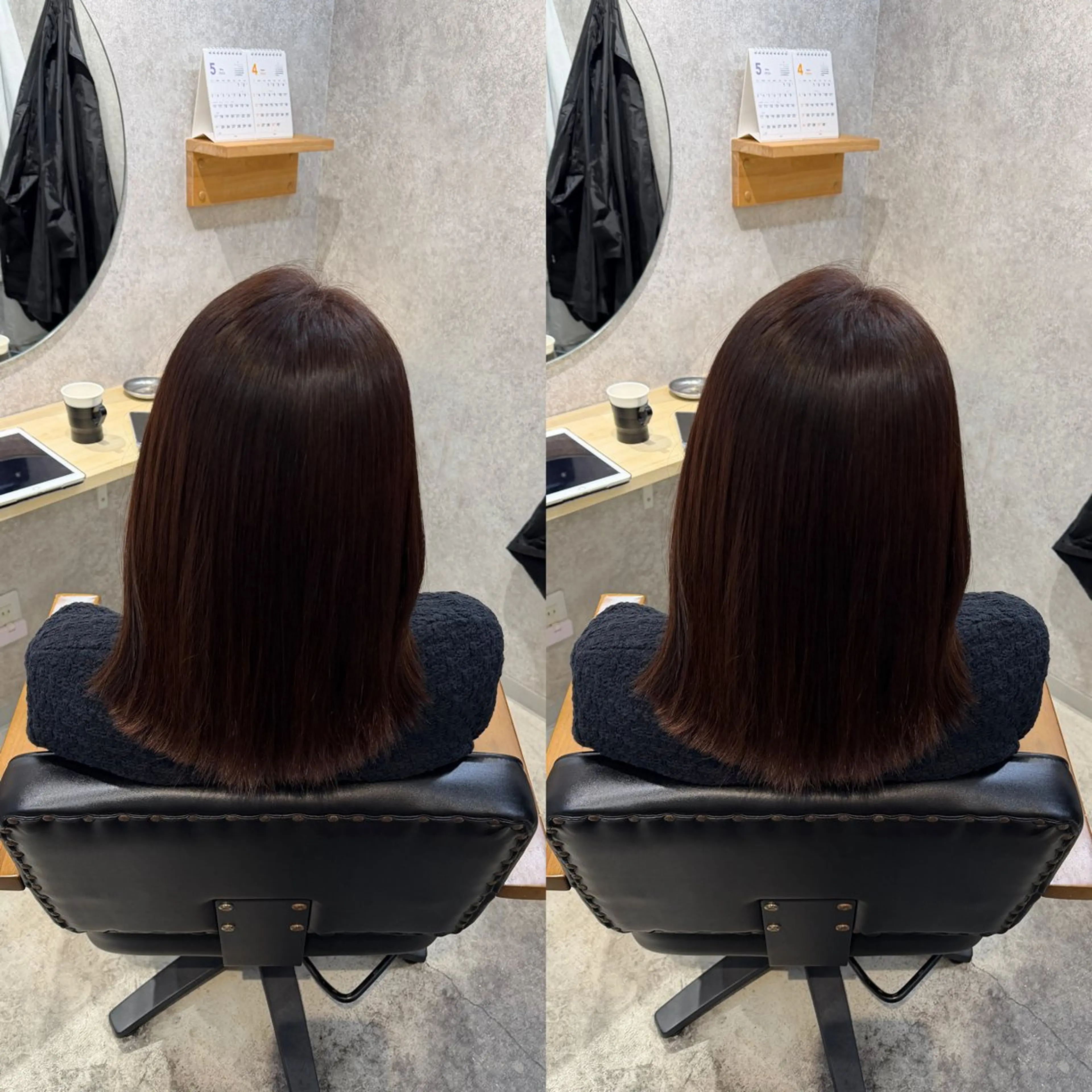 ミディアム ヘアカラー トリートメント ほの かのヘアスタイル