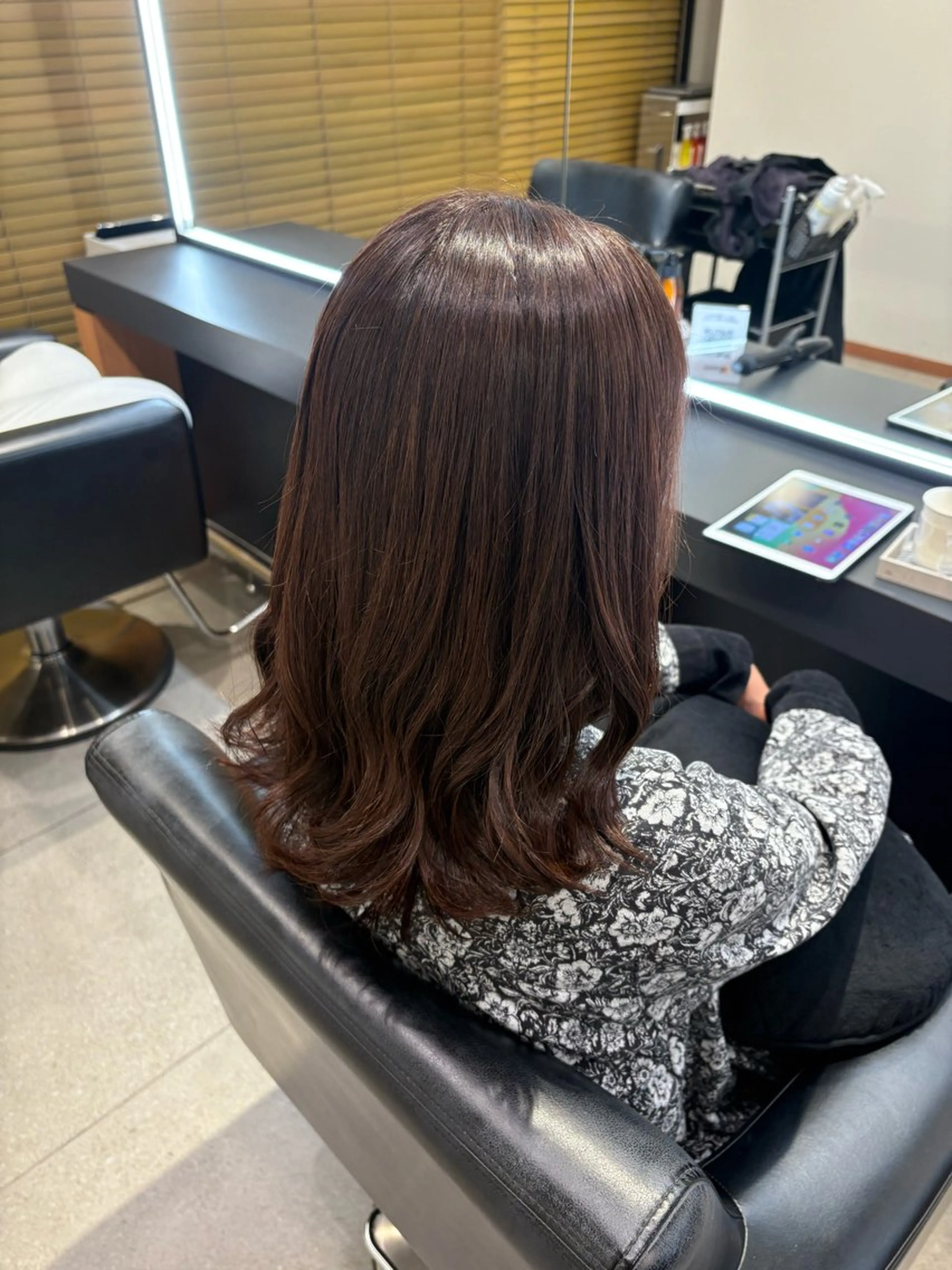 セミロング カラー ブラウンカラー ERII /伏見 カットモデル募集中!のヘアスタイル