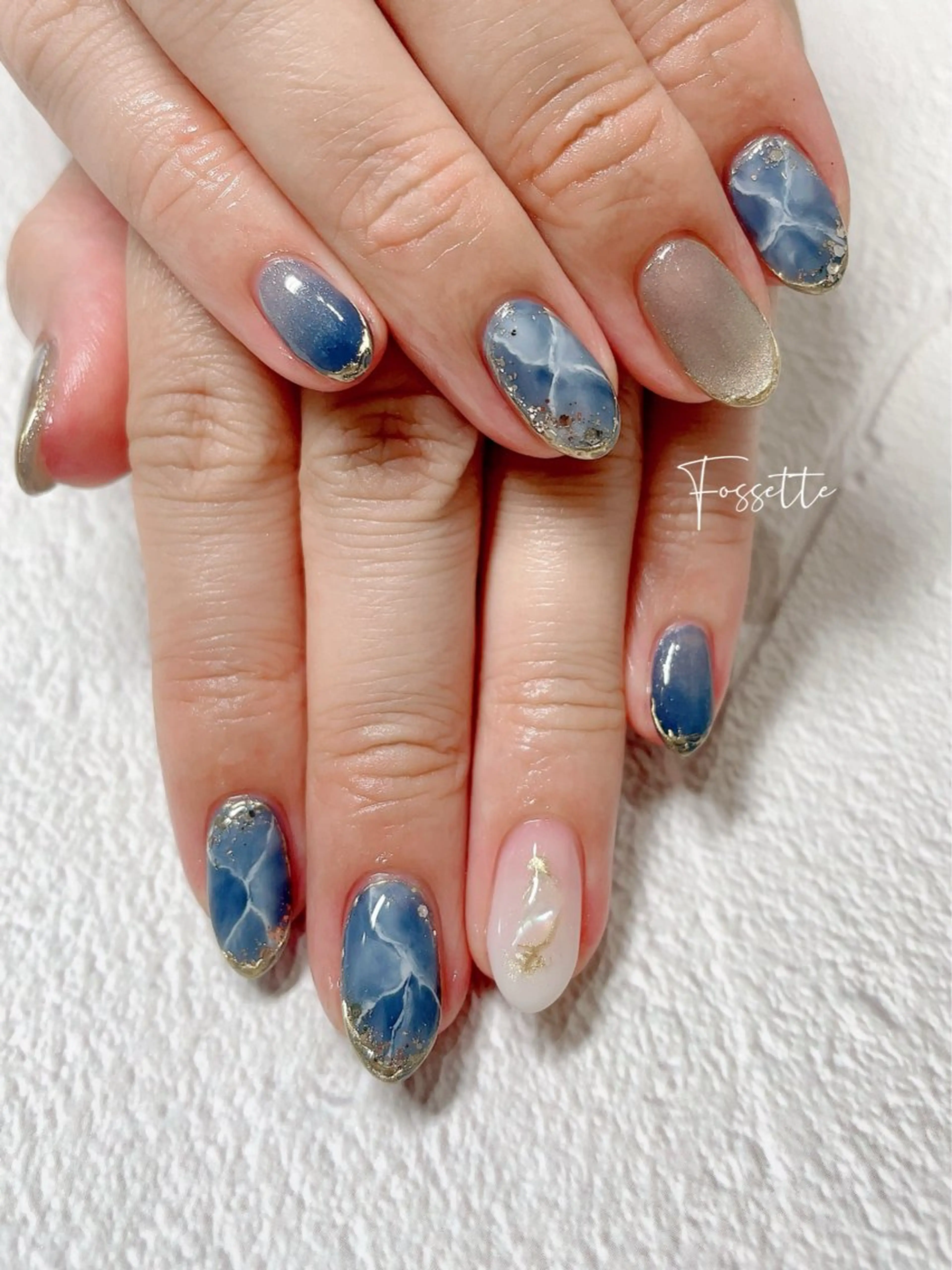 ネイル グラデーション マグネットネイル ミラーネイル ニュアンスネイル nailsalon Fossetteのネイルデザイン