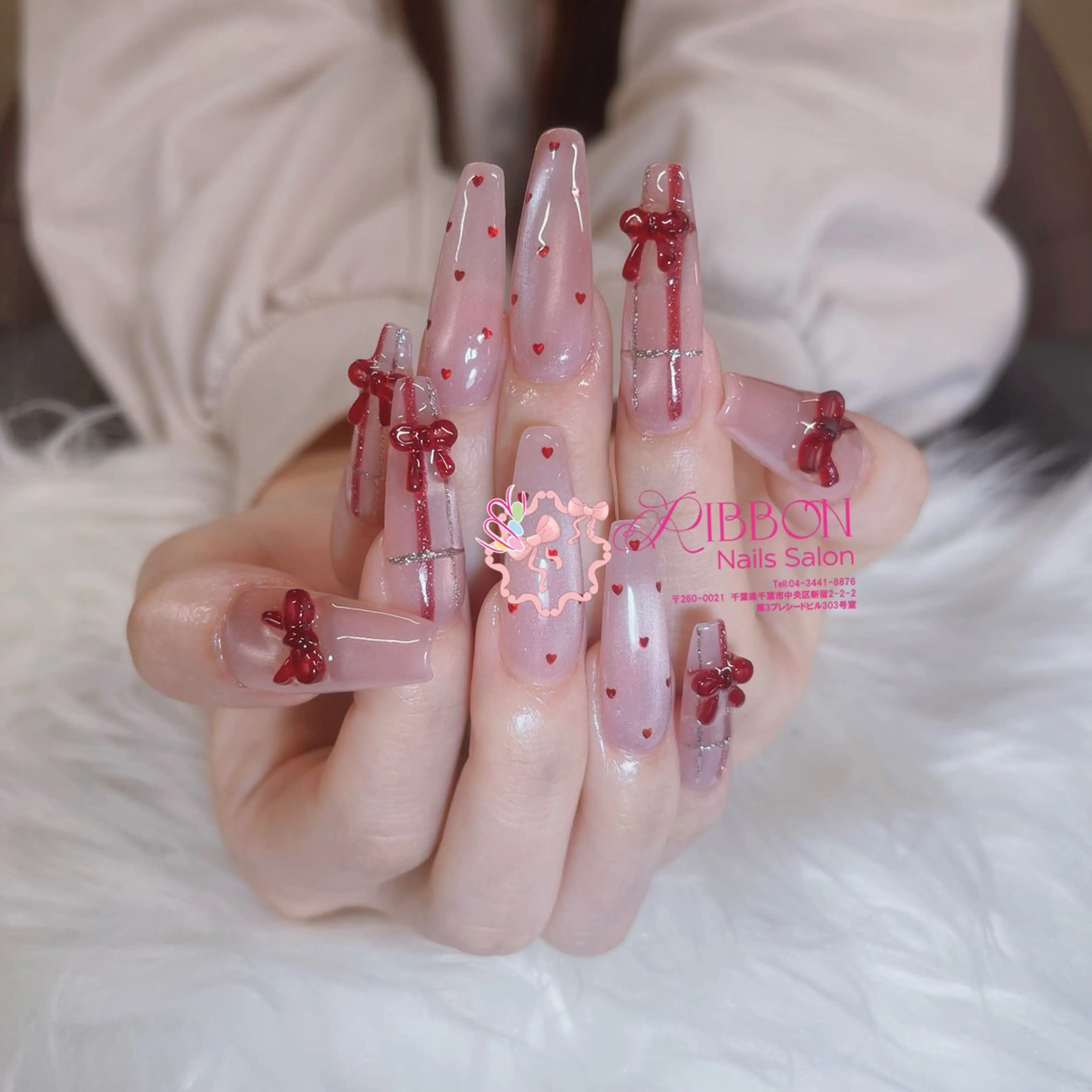 ネイル チークネイル フットネイル フレンチネイル グラデーション 韓国ネイル ハンドネイル Ribbonnail salonのネイルデザイン