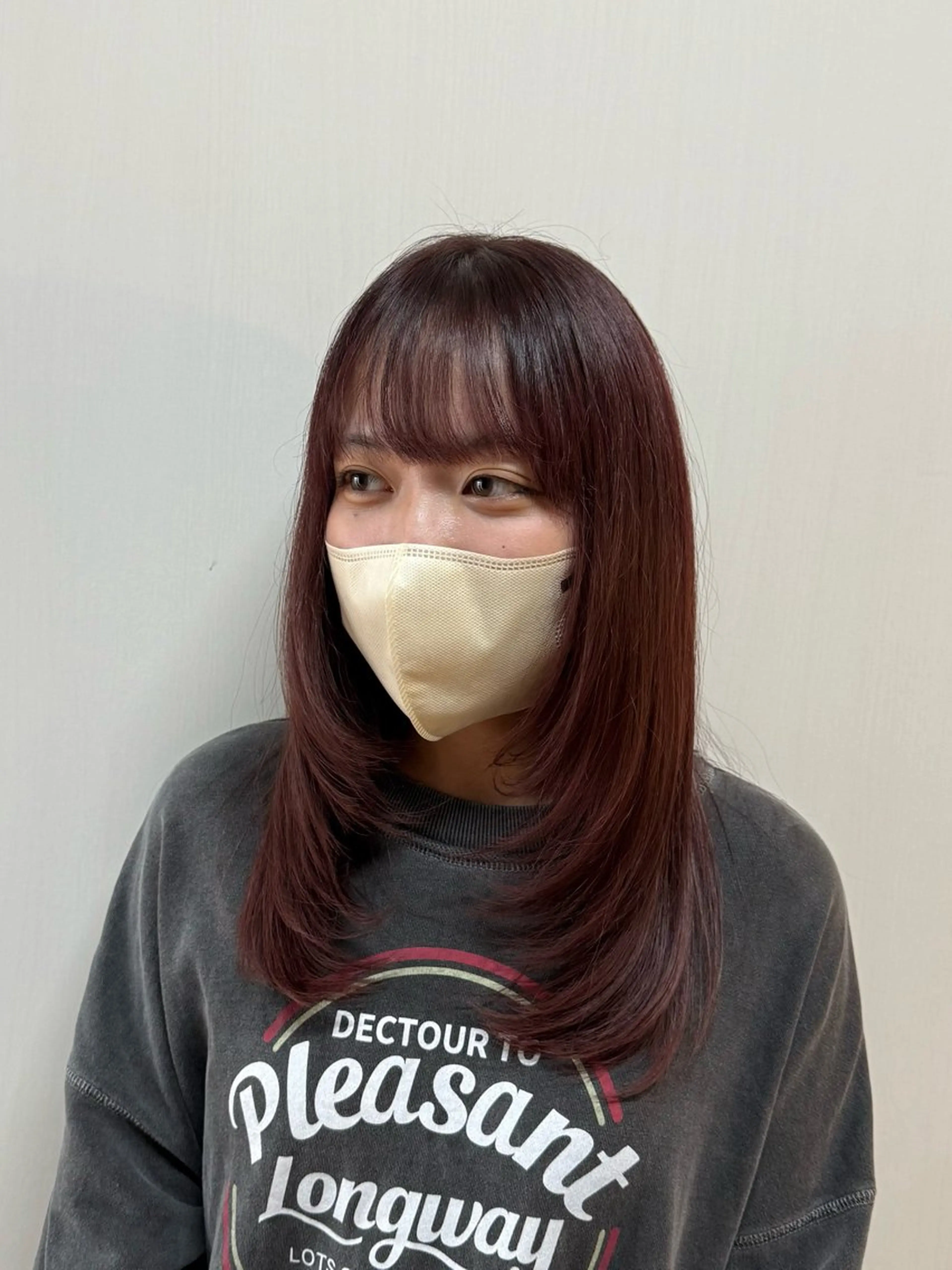 ロング カラー ボルドーカラー レイヤーカット カット ヘアカラー トリートメント 似合わせカット/ レディース特化/佑月のヘアスタイル